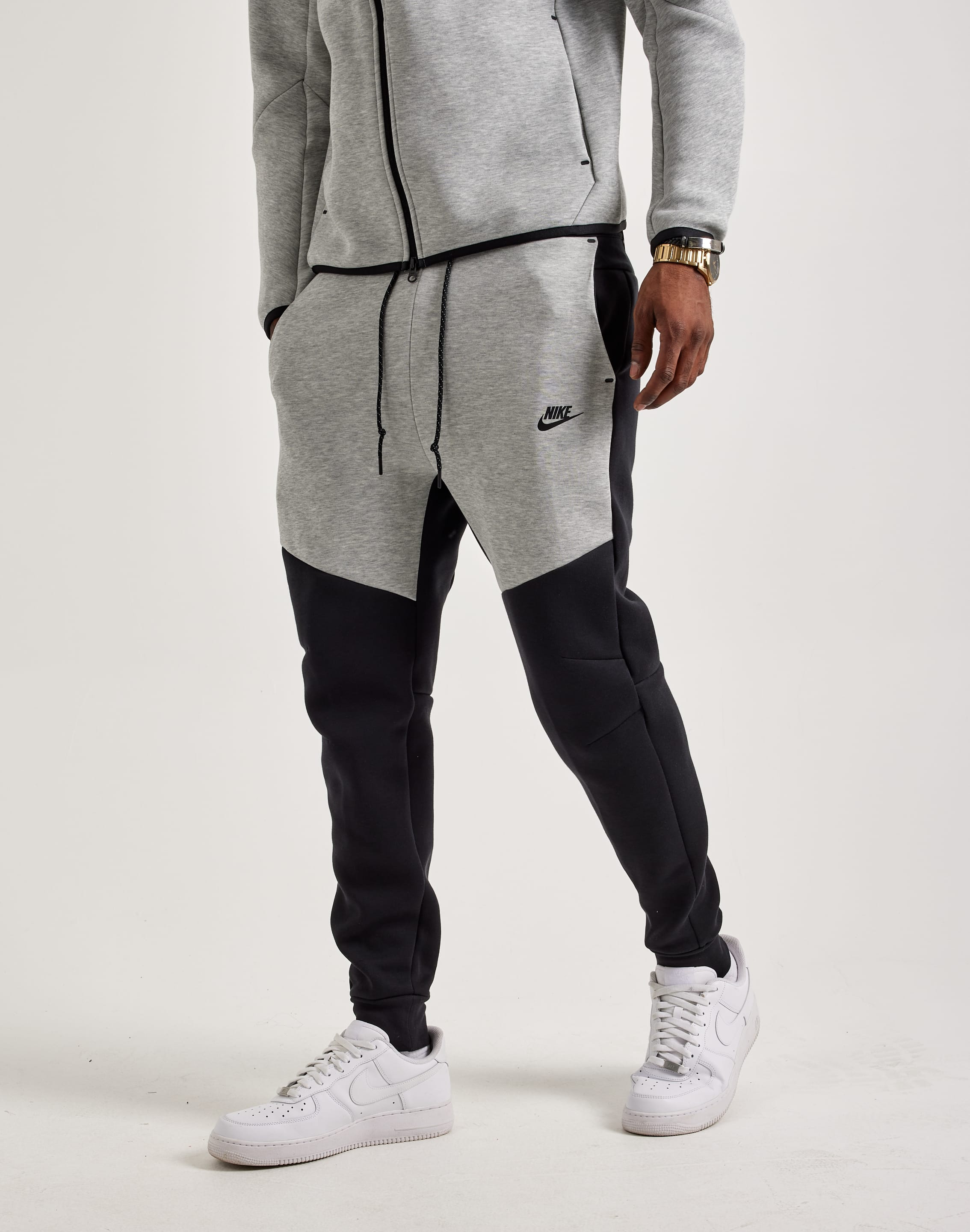 Nike Sportswear Tech Nike Tech Fleece Black And Grey Joggers Nike