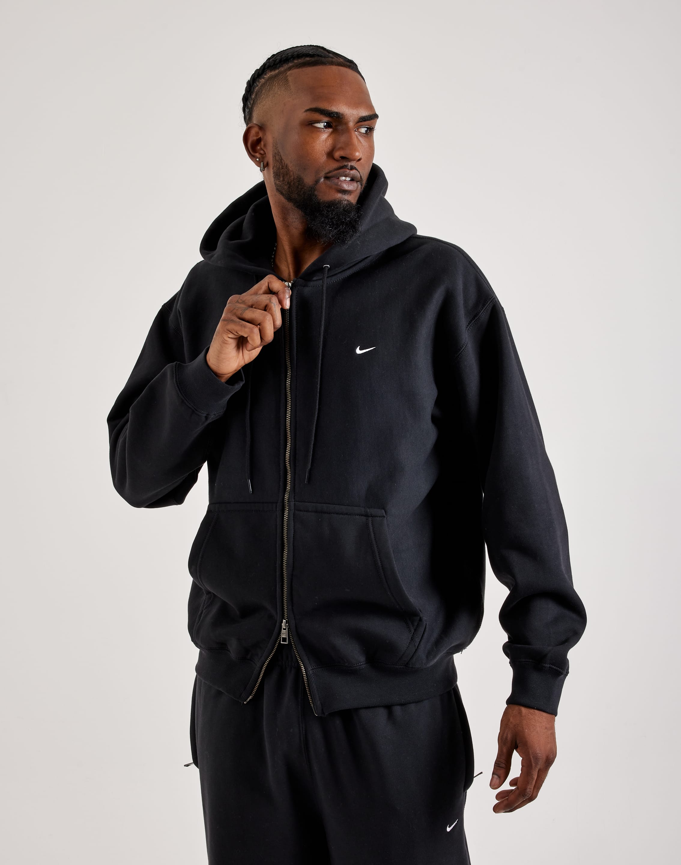 Nike Solo Swoosh Fleece Full-Zip Hoodie – DTLR - Main Image