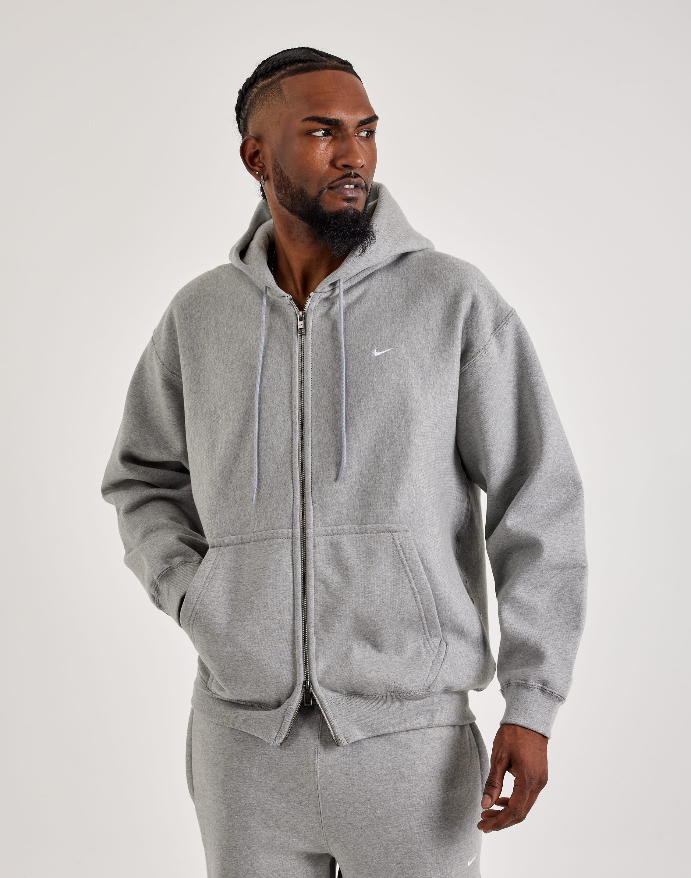 Nike Solo Swoosh Fleece Full-Zip Hoodie – DTLR - Main Image