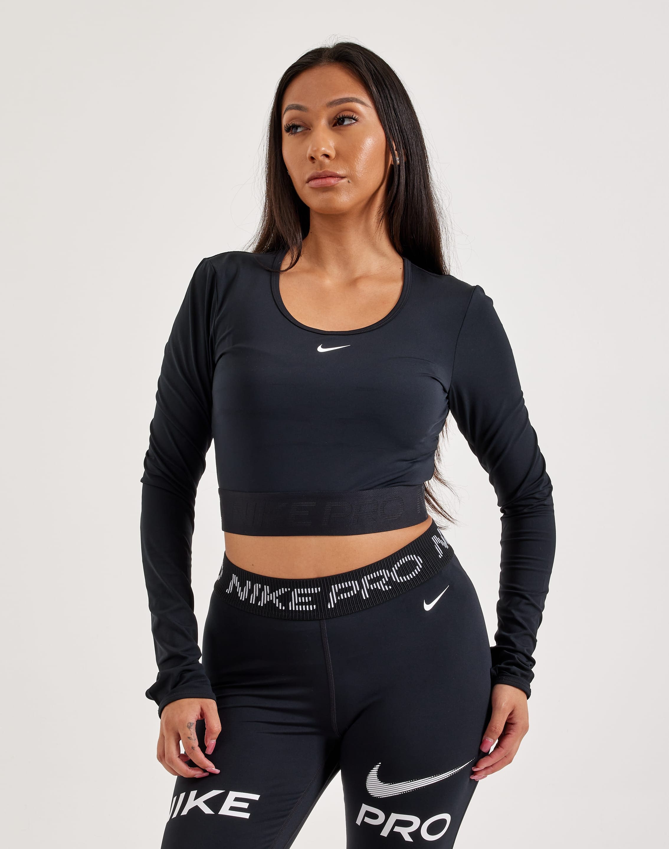 Nike Pro Dri-FIT Cropped Long-Sleeve Top – DTLR