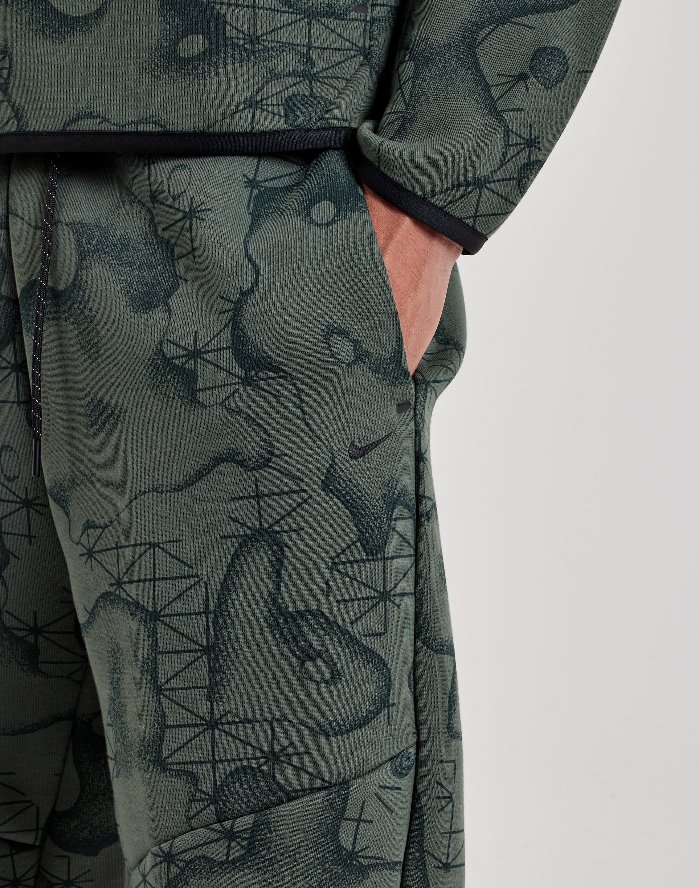 Nike Slim Tech Fleece Allover Print Joggers, image 2 of 4