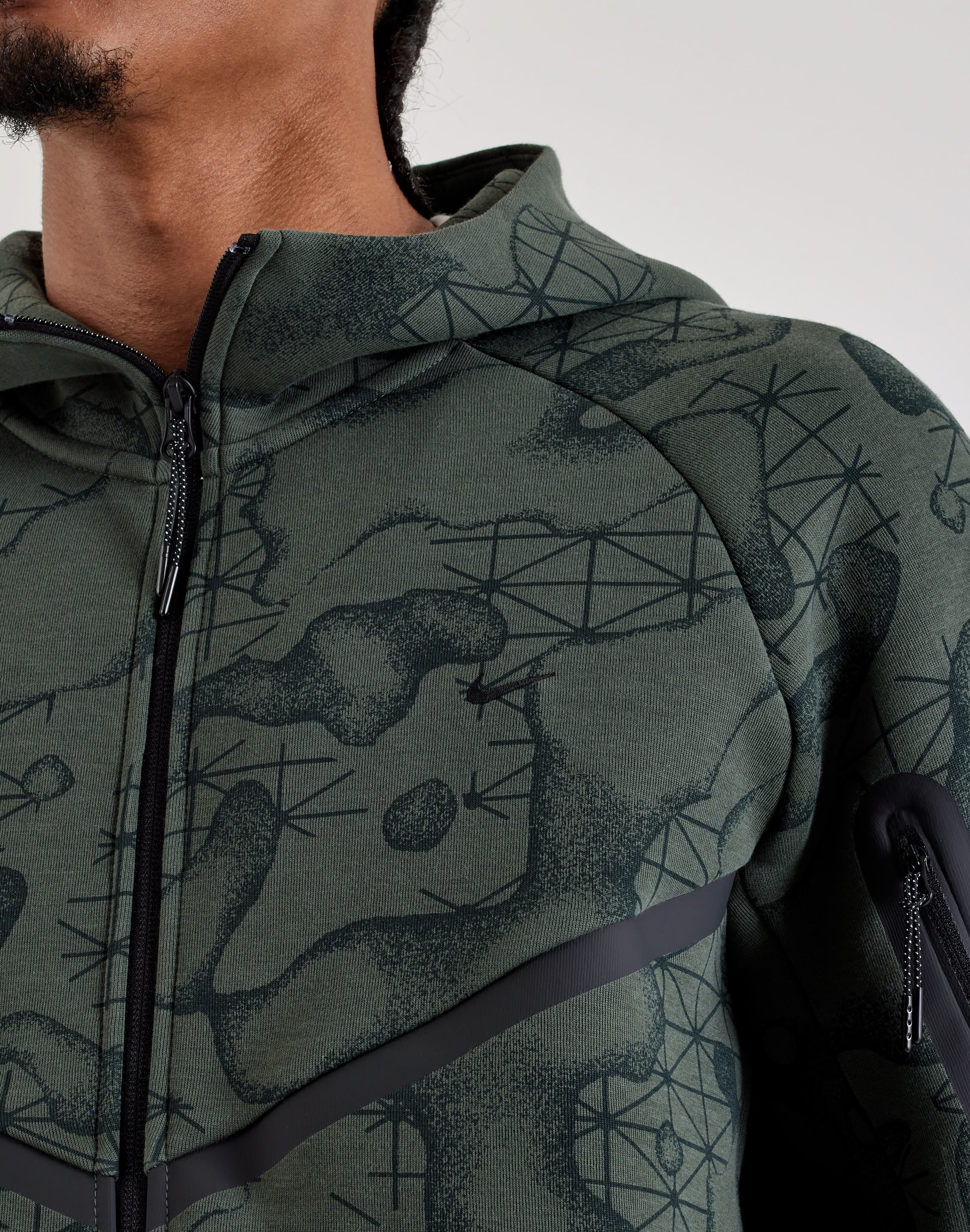 Nike Tech Fleece Windrunner Full-Zip Allover Print Hoodie, image 2 of 4