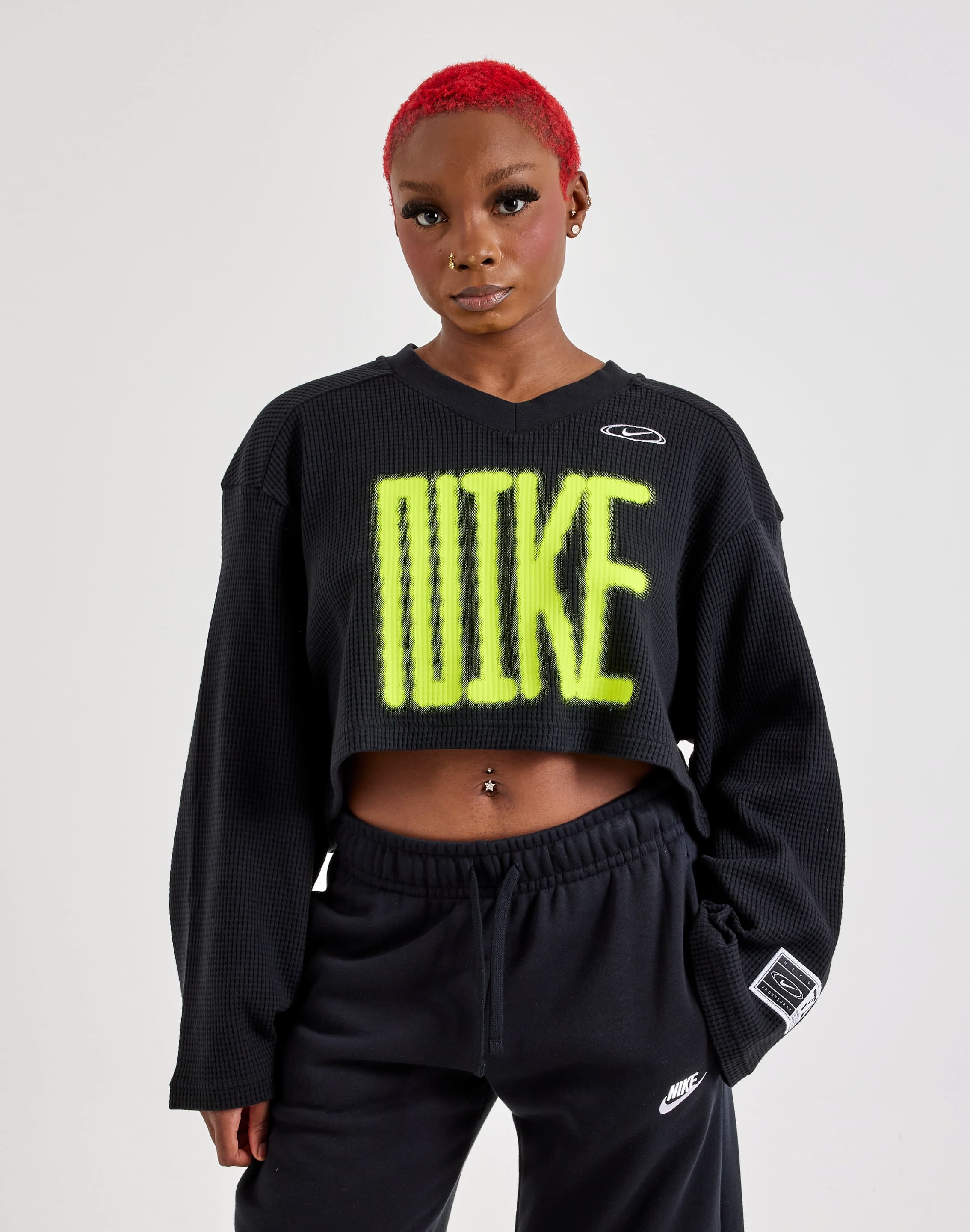 Photo of Nike Oversized Long-Sleeve Cropped Jersey