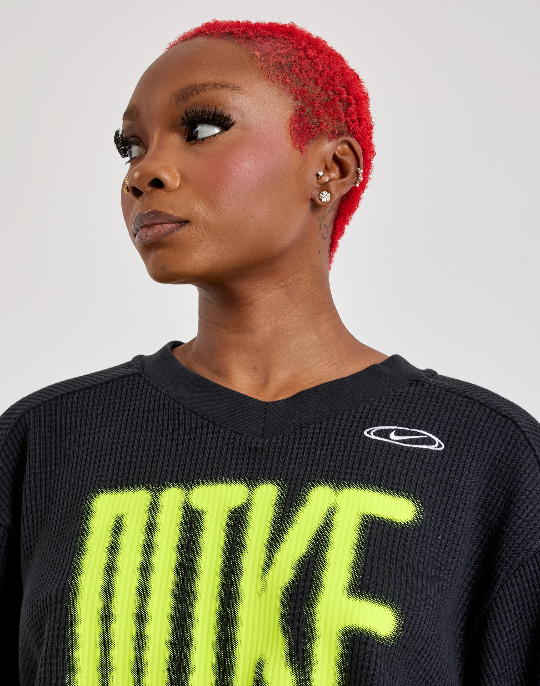 Photo of Nike Oversized Long-Sleeve Cropped Jersey