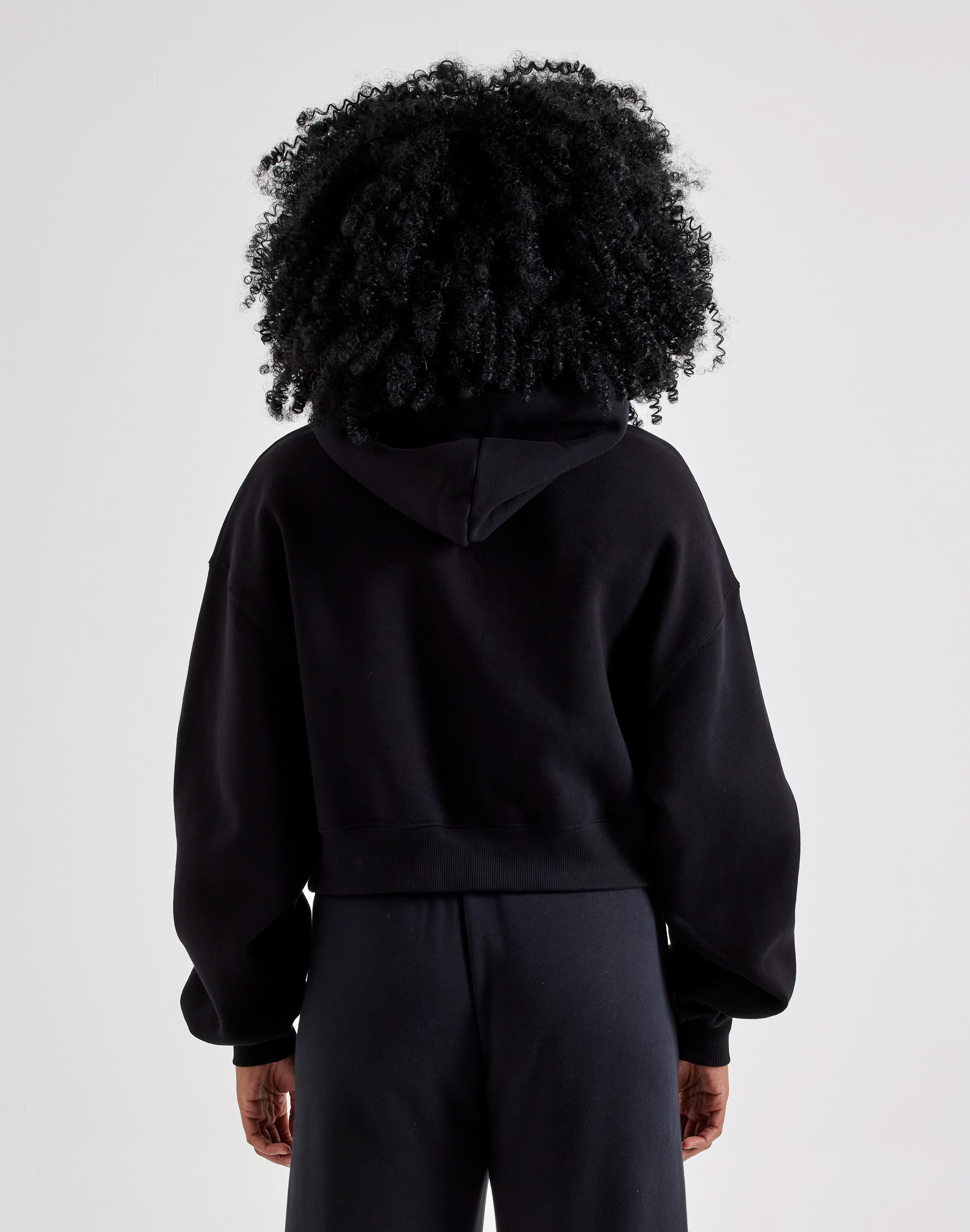 Photo of Nike Studio Fleece Medium-Weight Cropped Full-Zip Hoodie