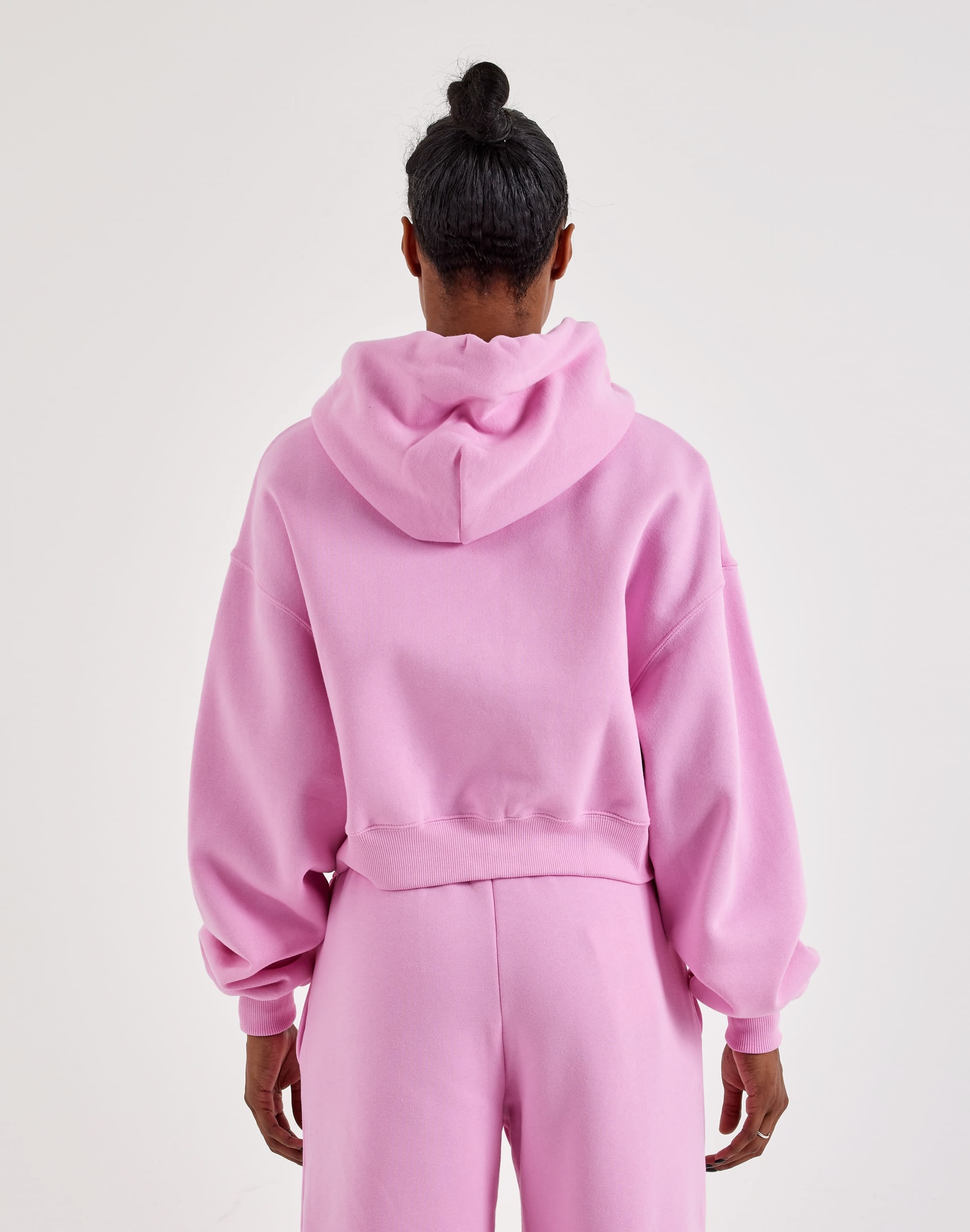 Photo of Nike Studio Fleece Medium-Weight Cropped Full-Zip Hoodie