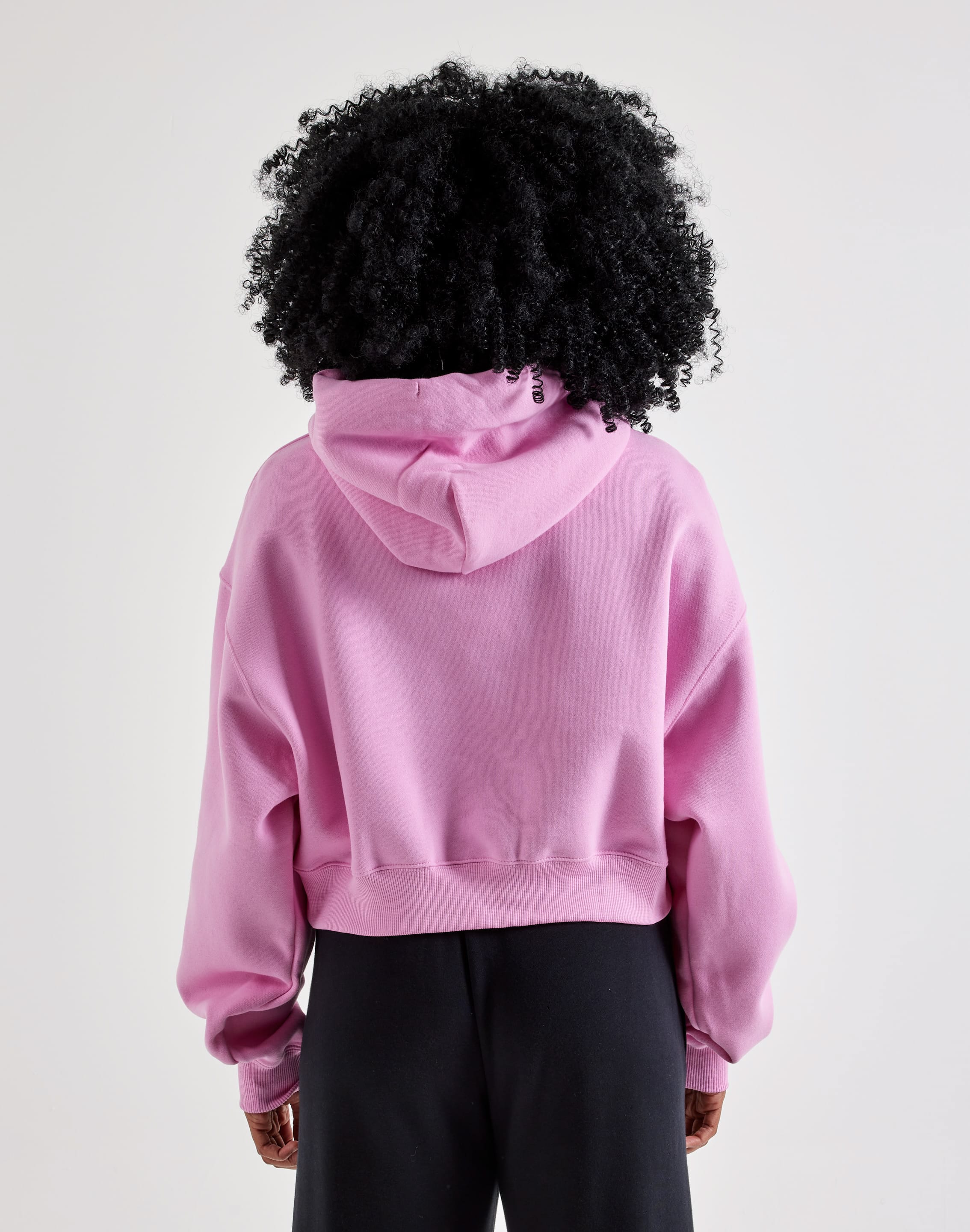Photo of Nike Studio Fleece Medium-Weight Cropped Full-Zip Hoodie