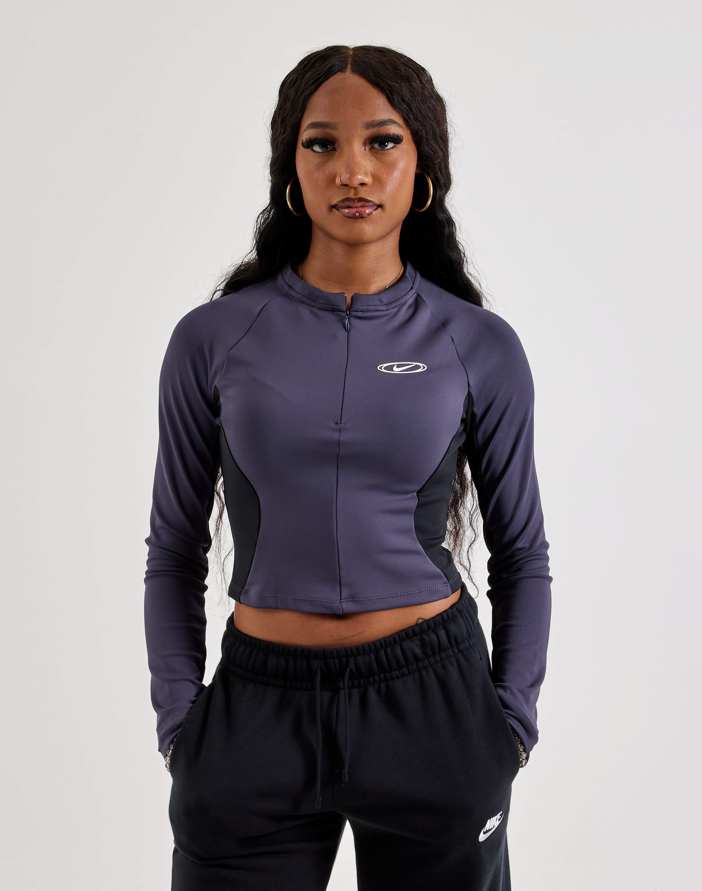 Nike Sportswear Tight Half-Zip Long-Sleeve Top, image 1 of 4