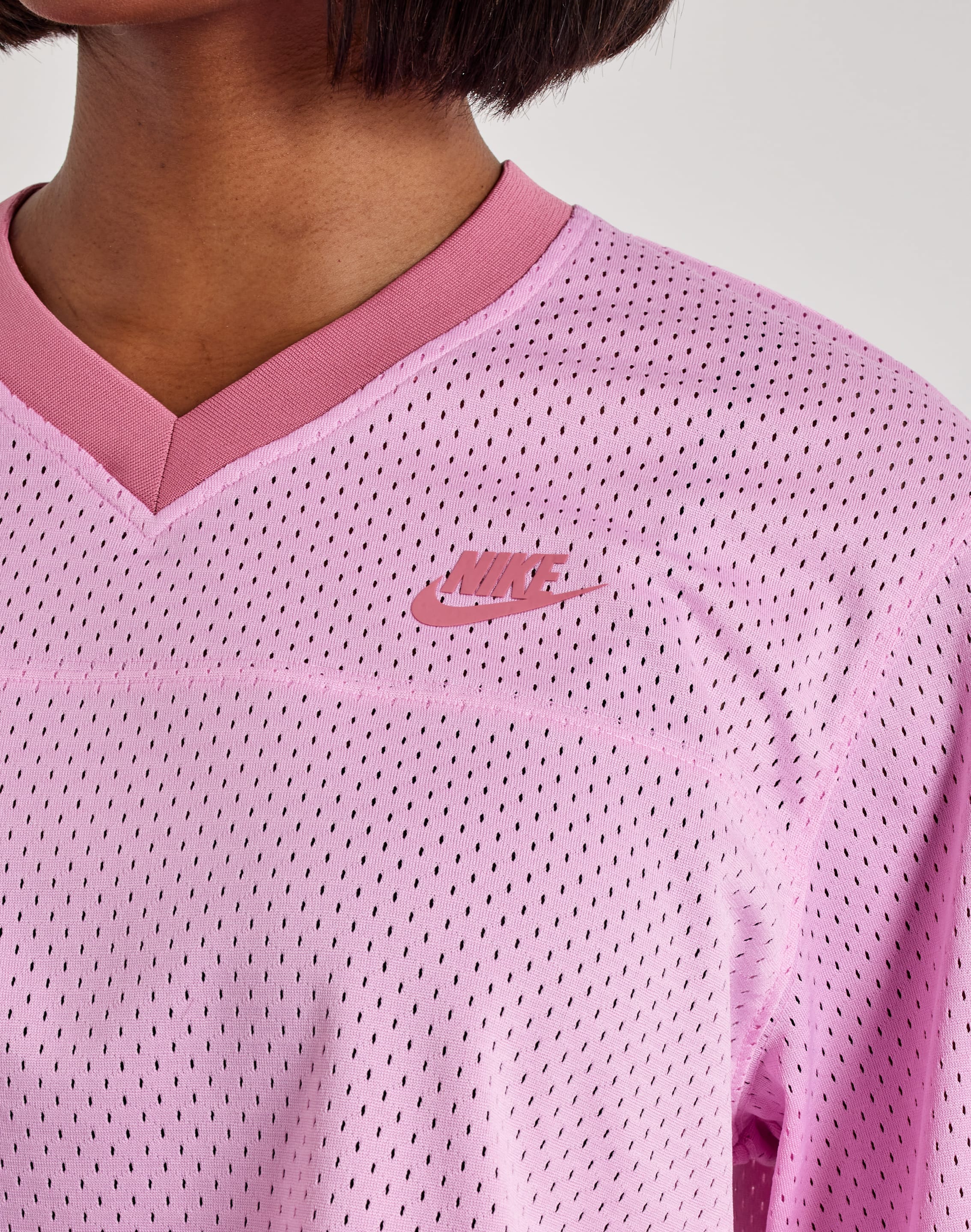 Photo of Nike Oversized Cropped Mesh Jersey
