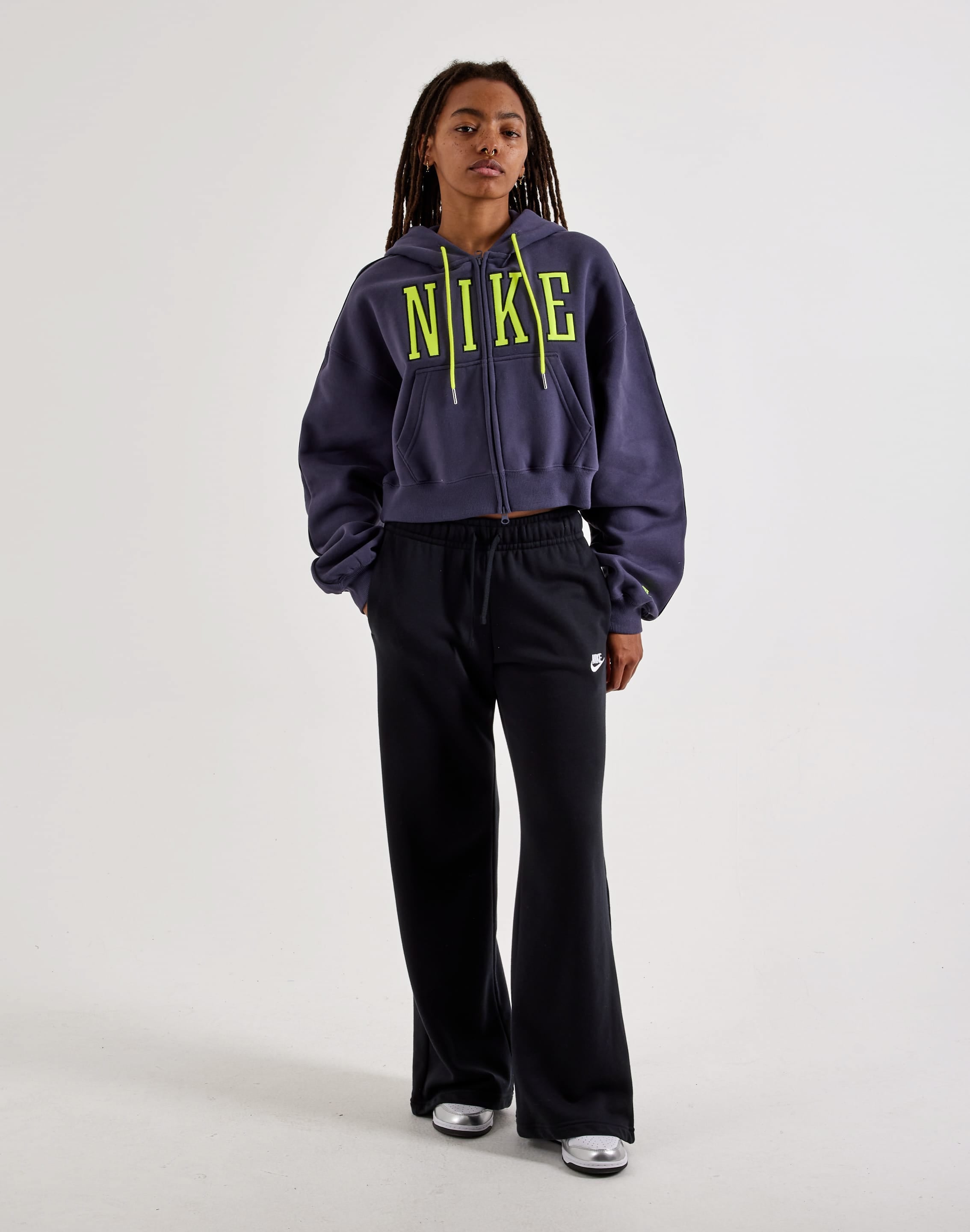 Nike Studio Fleece Cropped Full-Zip Hoodie, image 4 of 4