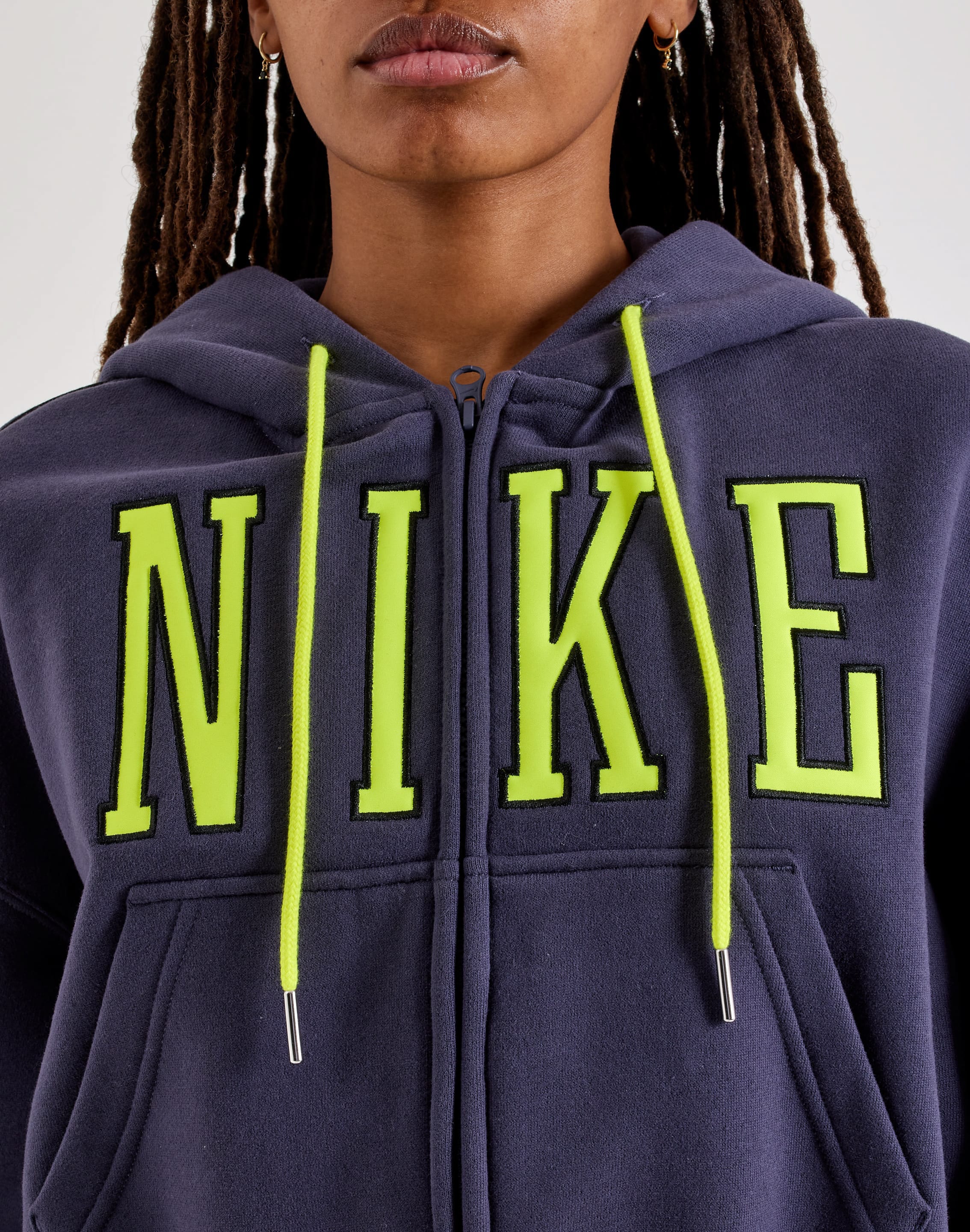 Nike Studio Fleece Cropped Full-Zip Hoodie, image 2 of 4
