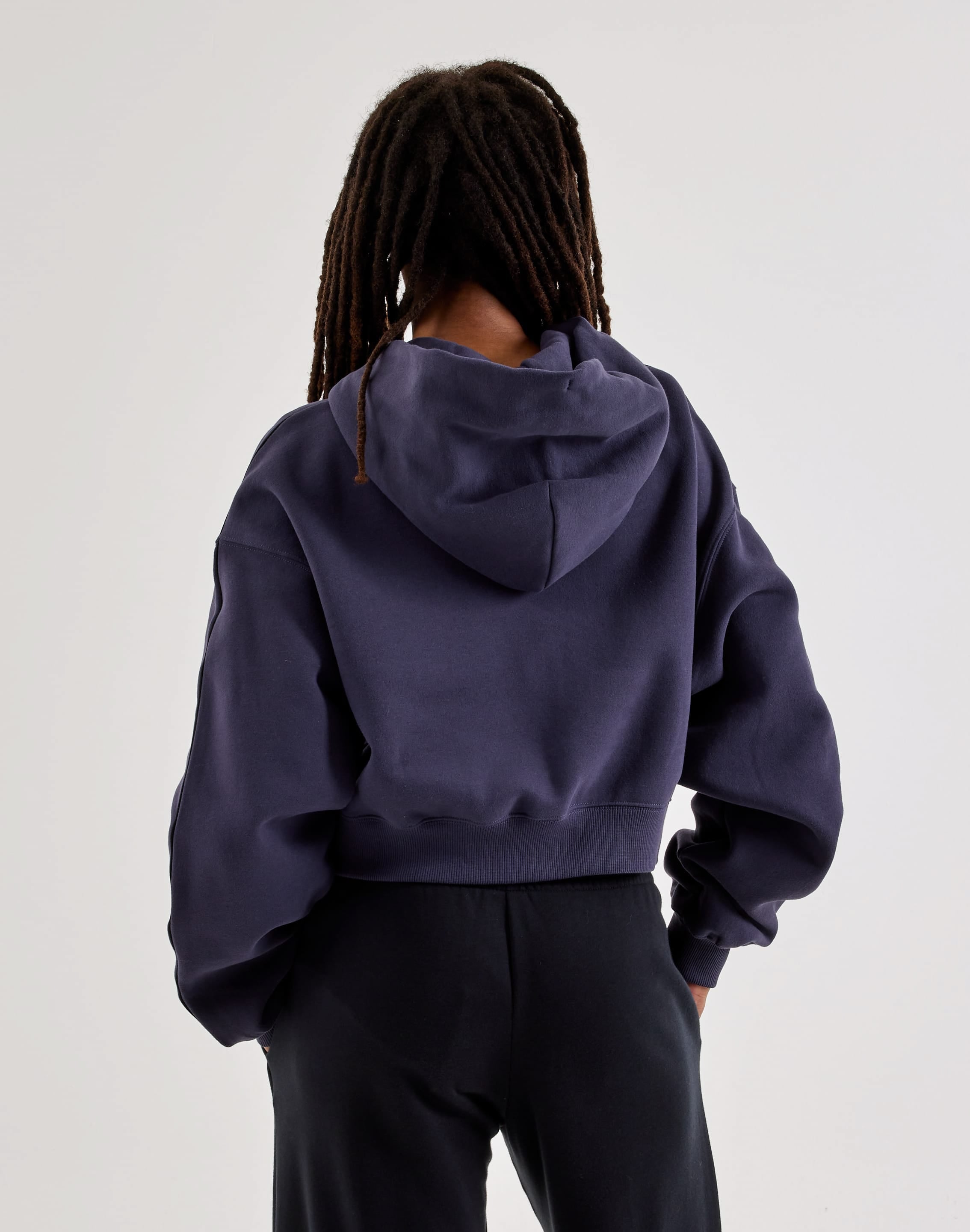 Nike Studio Fleece Cropped Full-Zip Hoodie, image 3 of 4