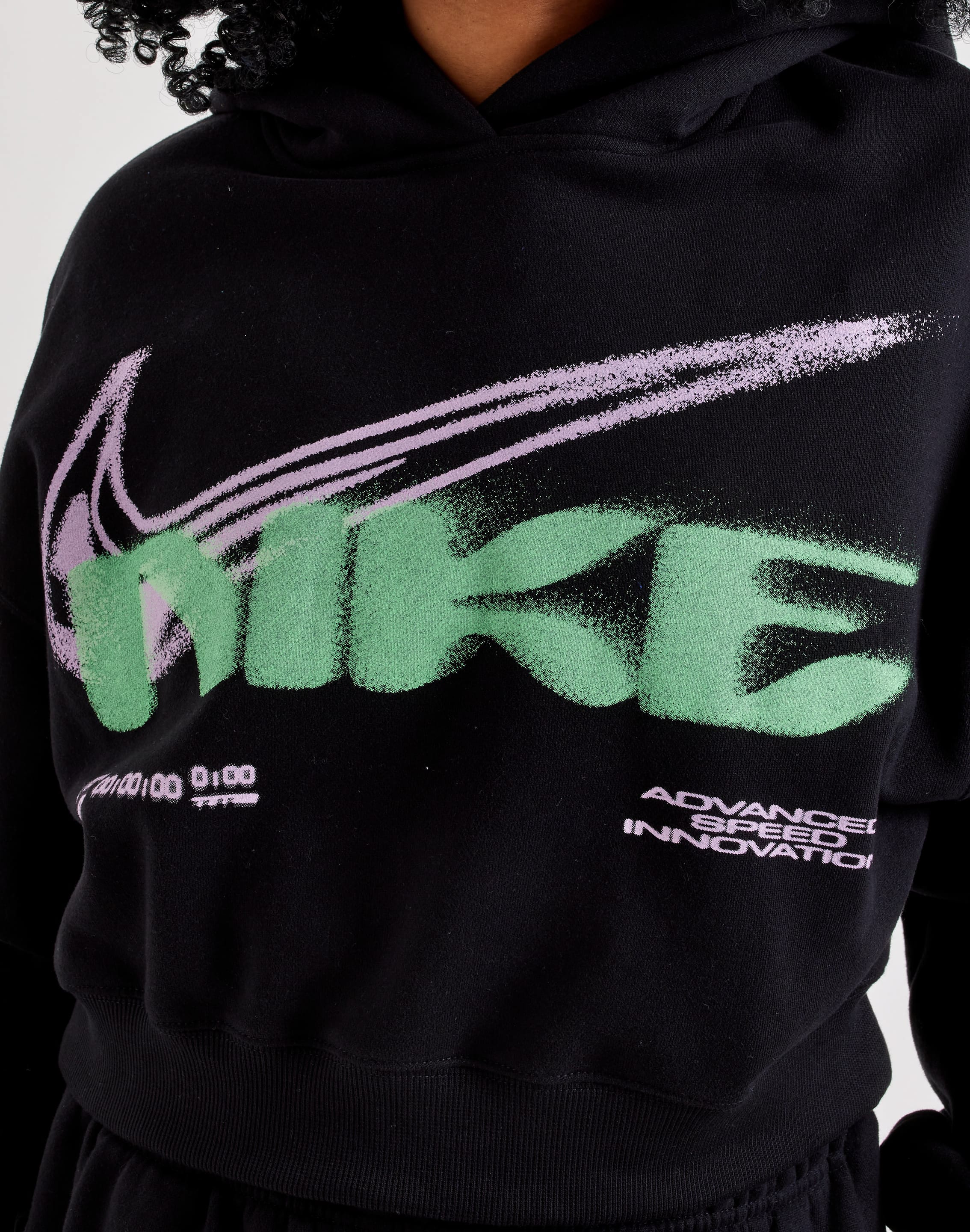 Photo of Nike Studio Fleece Oversized Cropped Hoodie
