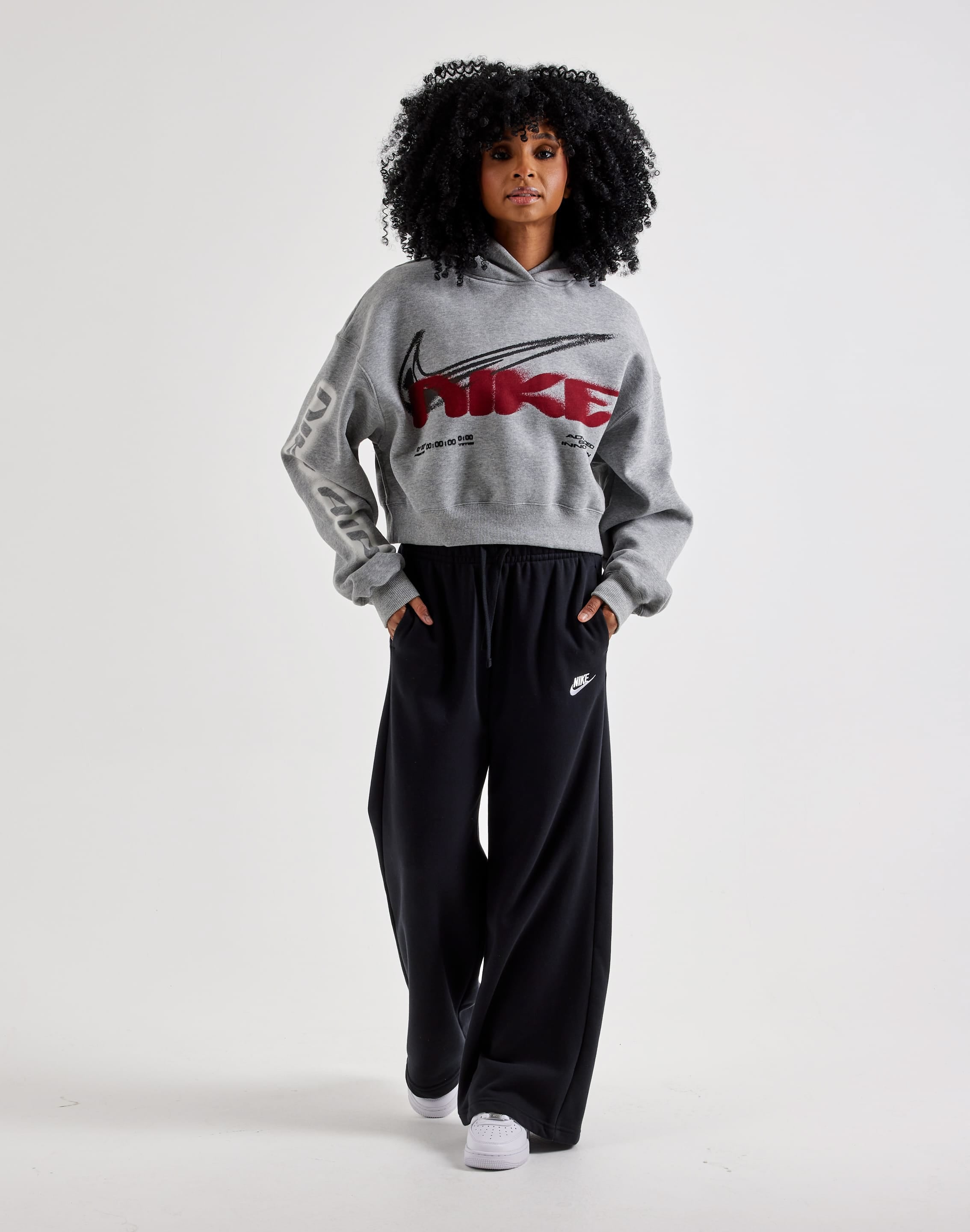 Photo of Nike Studio Fleece Oversized Cropped Hoodie