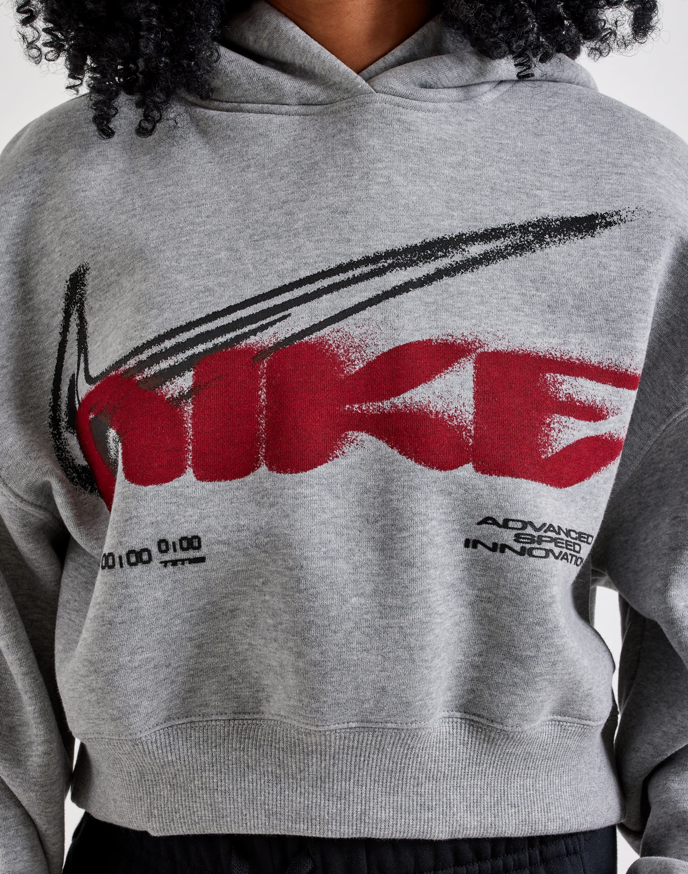 Photo of Nike Studio Fleece Oversized Cropped Hoodie