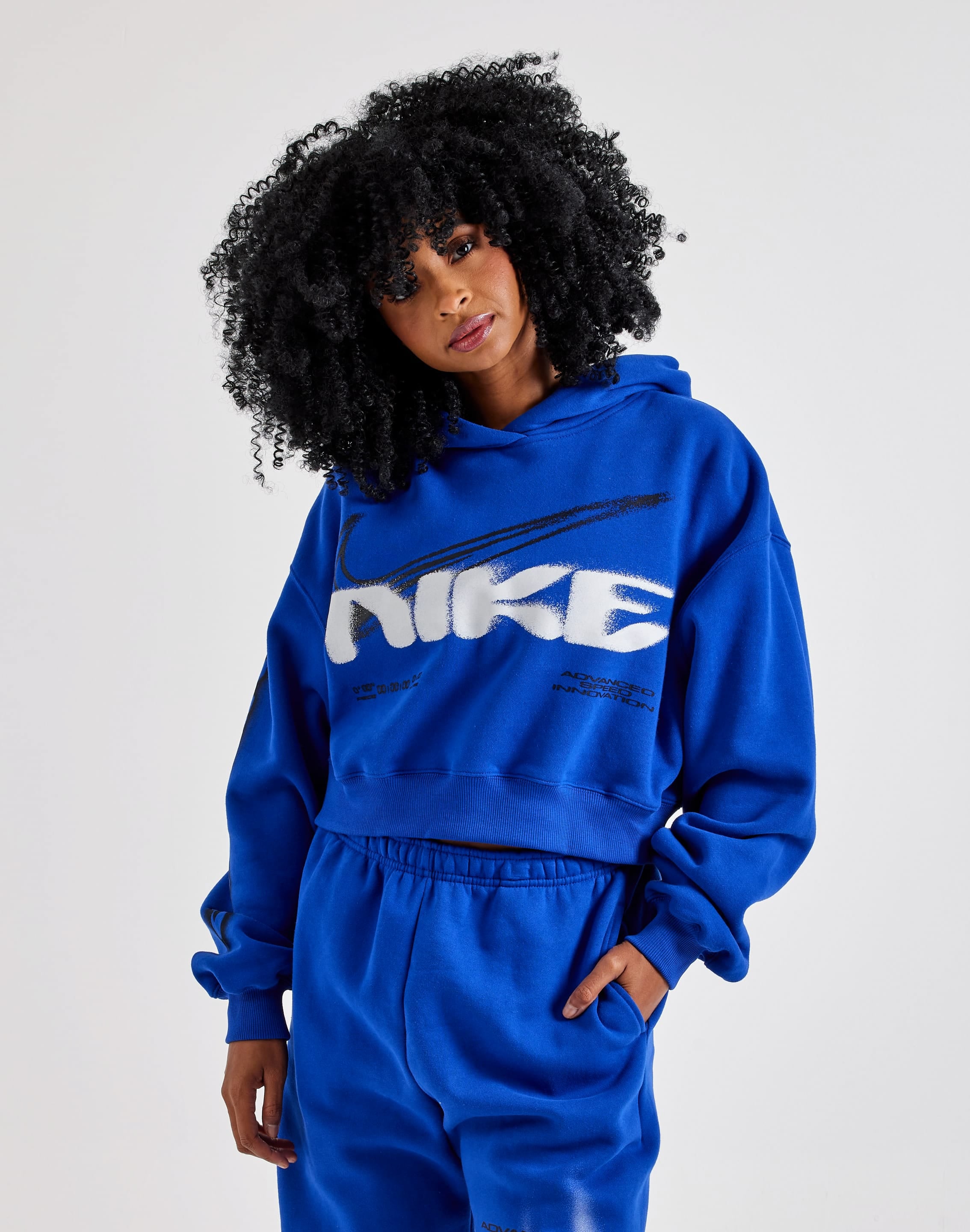 Photo of Nike Cropped Graphic Pullover Hoodie