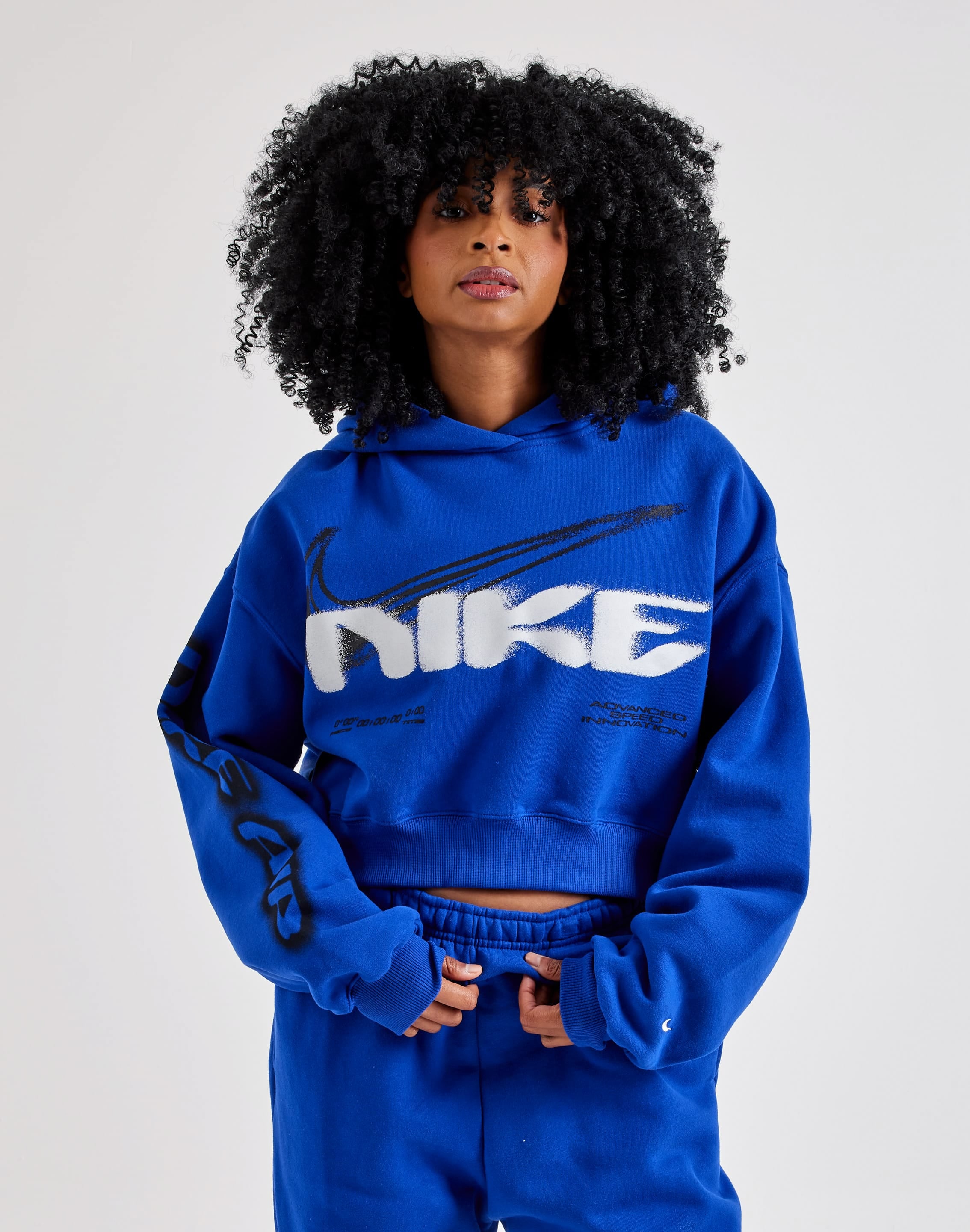 Photo of Nike Cropped Graphic Pullover Hoodie
