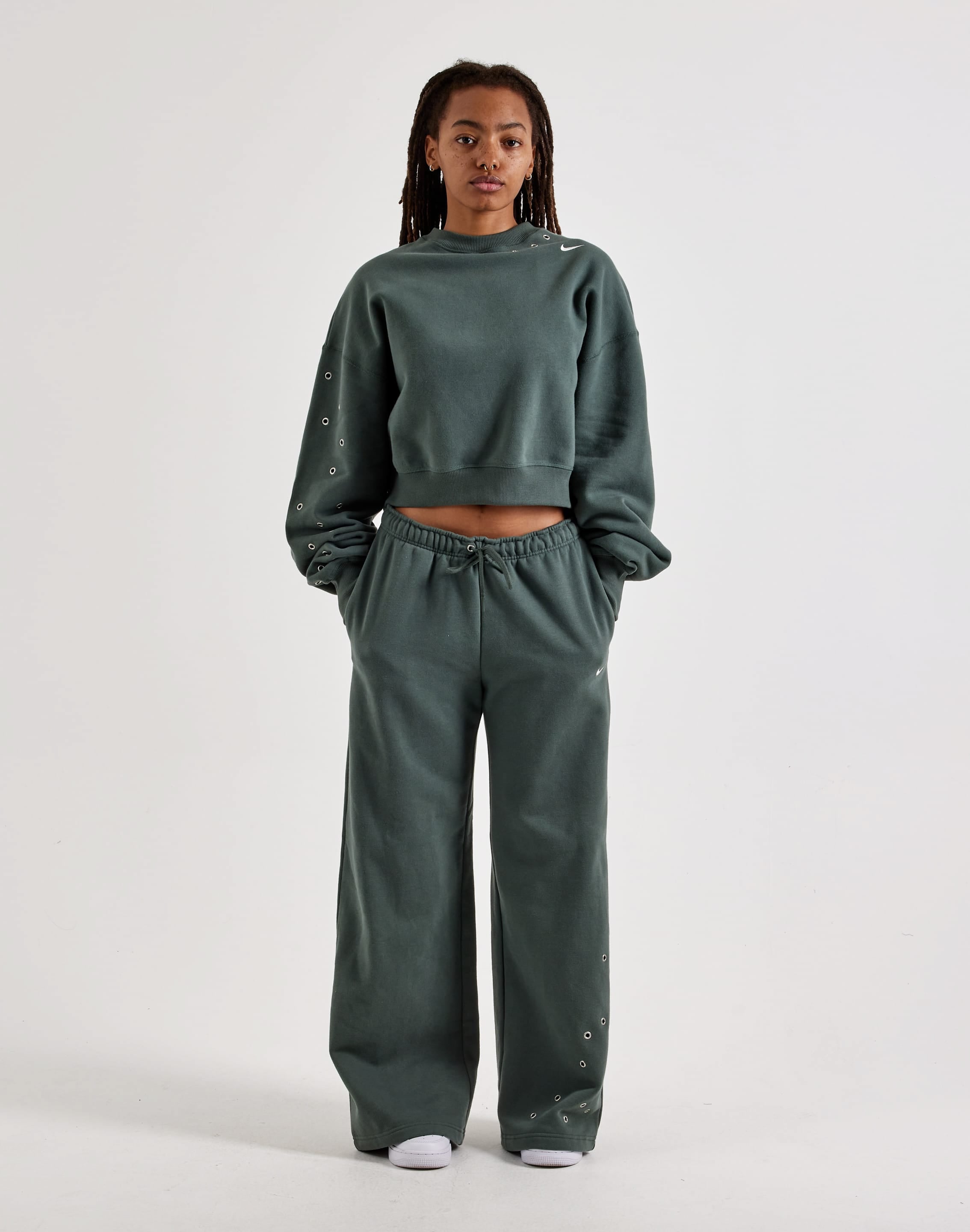 Nike Studio Fleece Medium-Weight Wide-Leg Pants, image 6 of 6