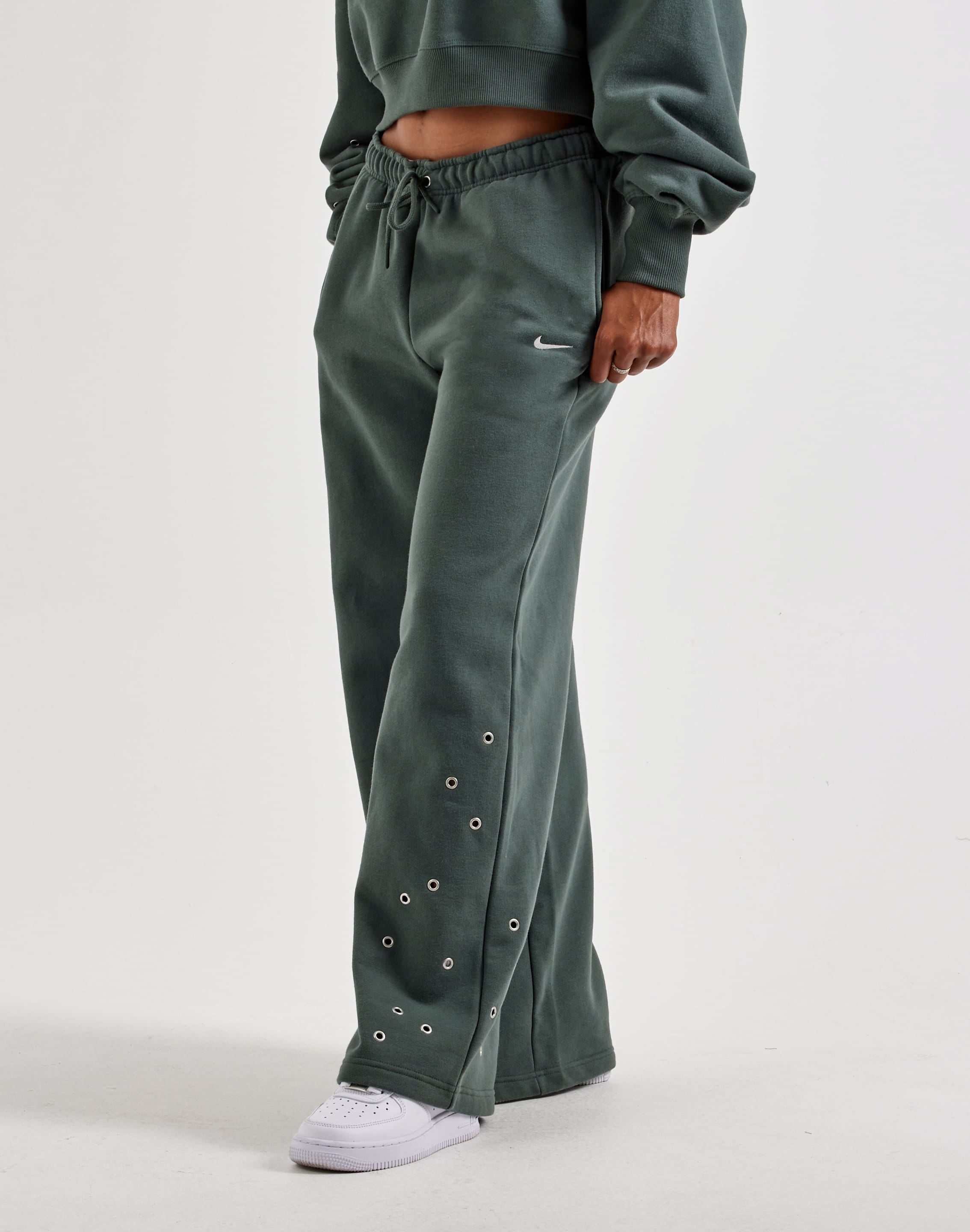 Nike Studio Fleece Medium-Weight Wide-Leg Pants, image 1 of 6