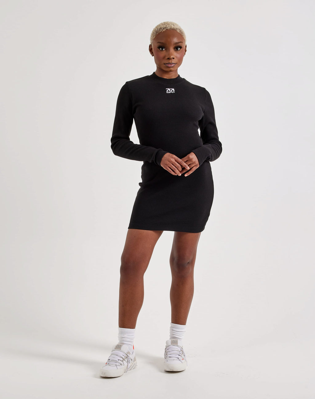 black long sleeve dress fitted womens Off-White L/AB Long-Sleeve Size:Customer size Modern Victorian Bustle dress, and an open back end_use:Day to Night