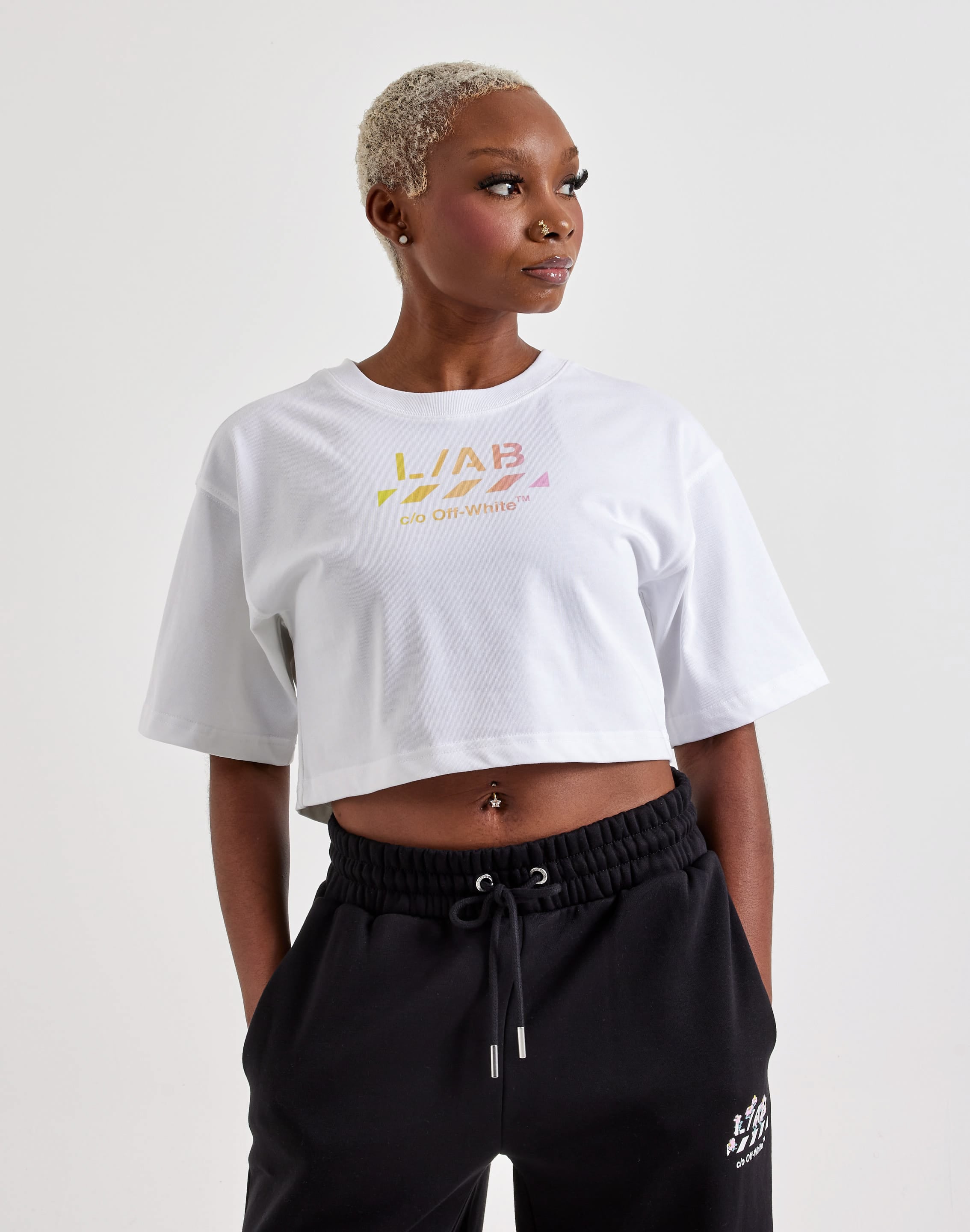 Photo of Off-White L/AB Cropped Logo Tee