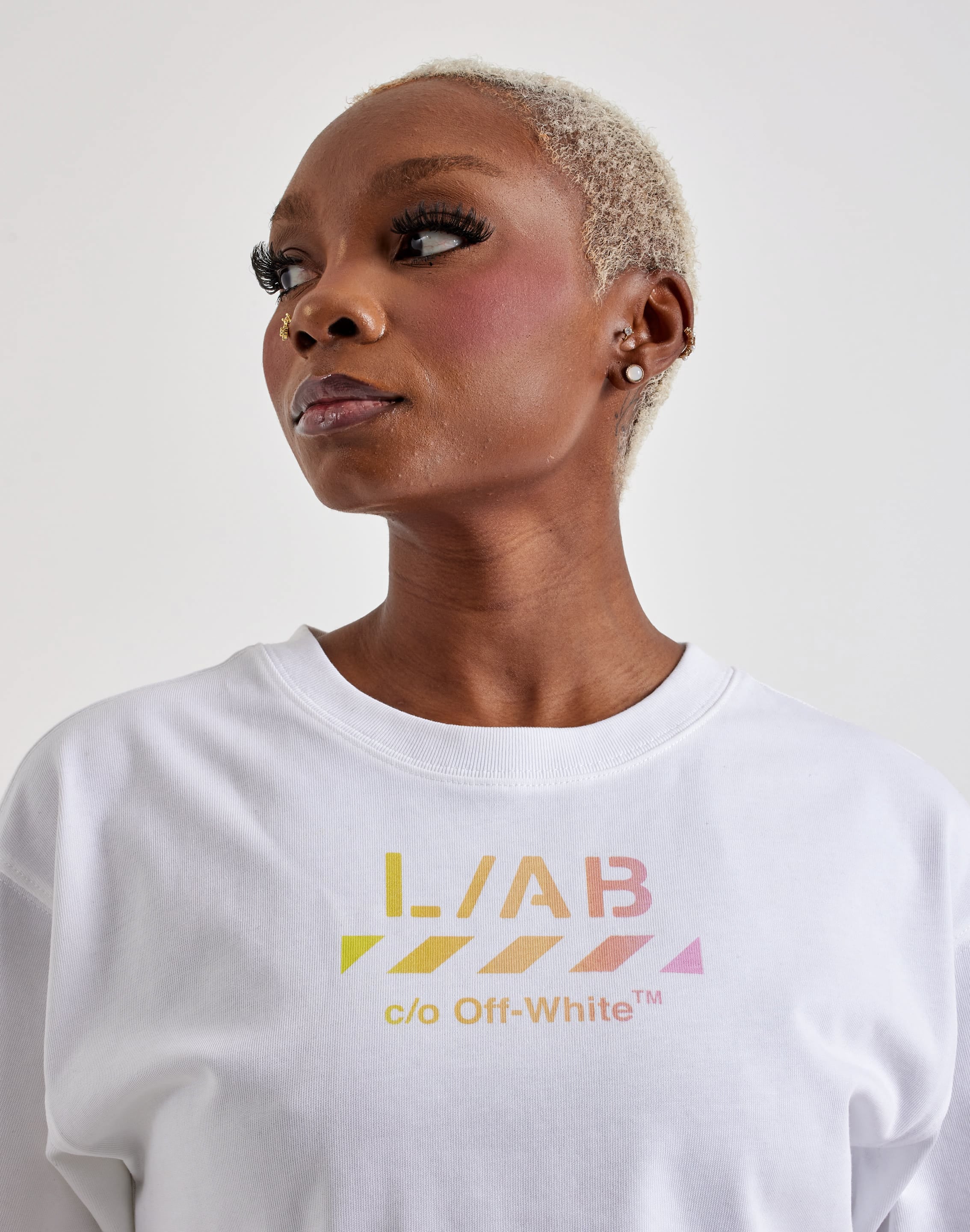 Photo of Off-White L/AB Cropped Logo Tee
