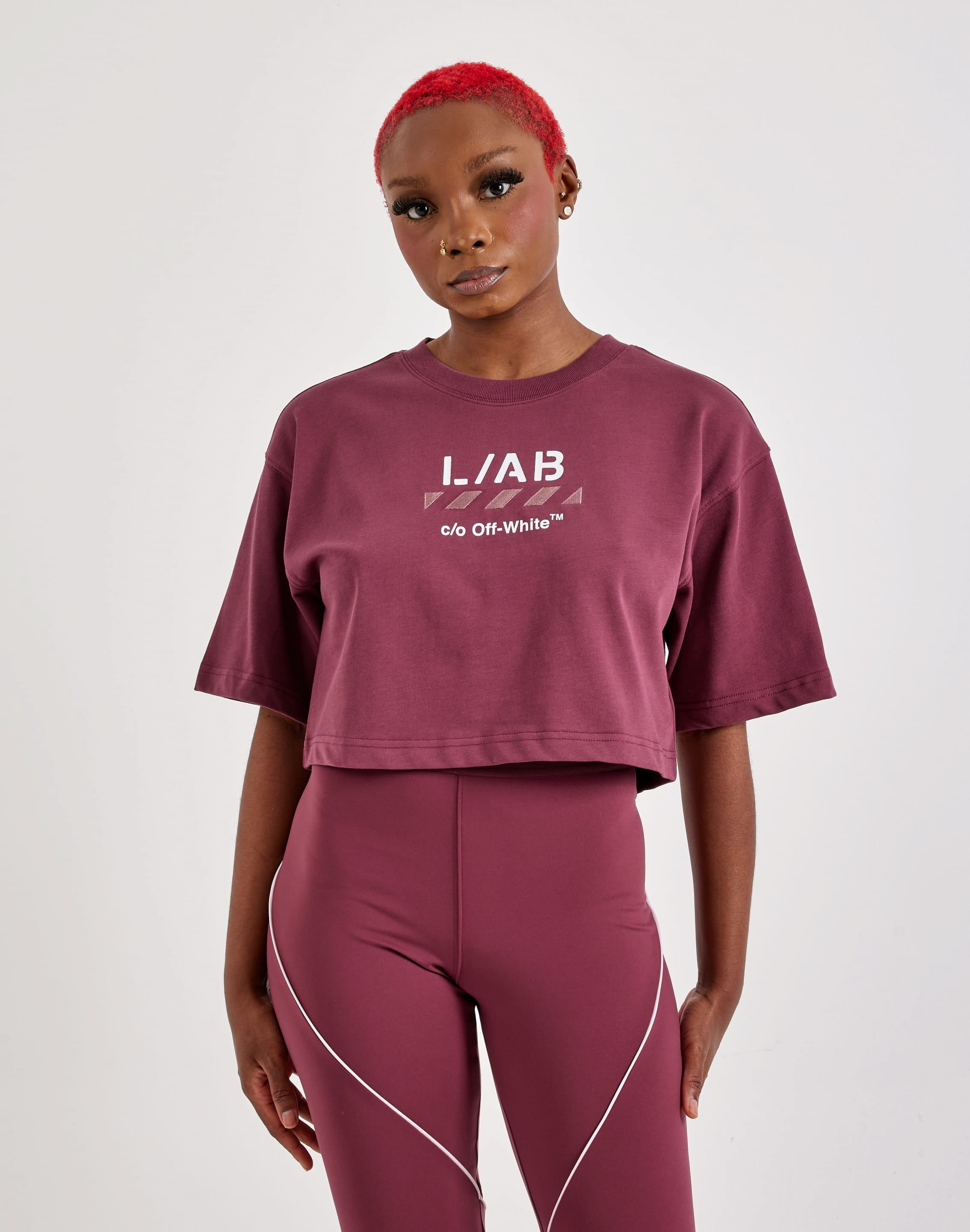 Photo of Off-White L/AB Cropped Graphic Tee
