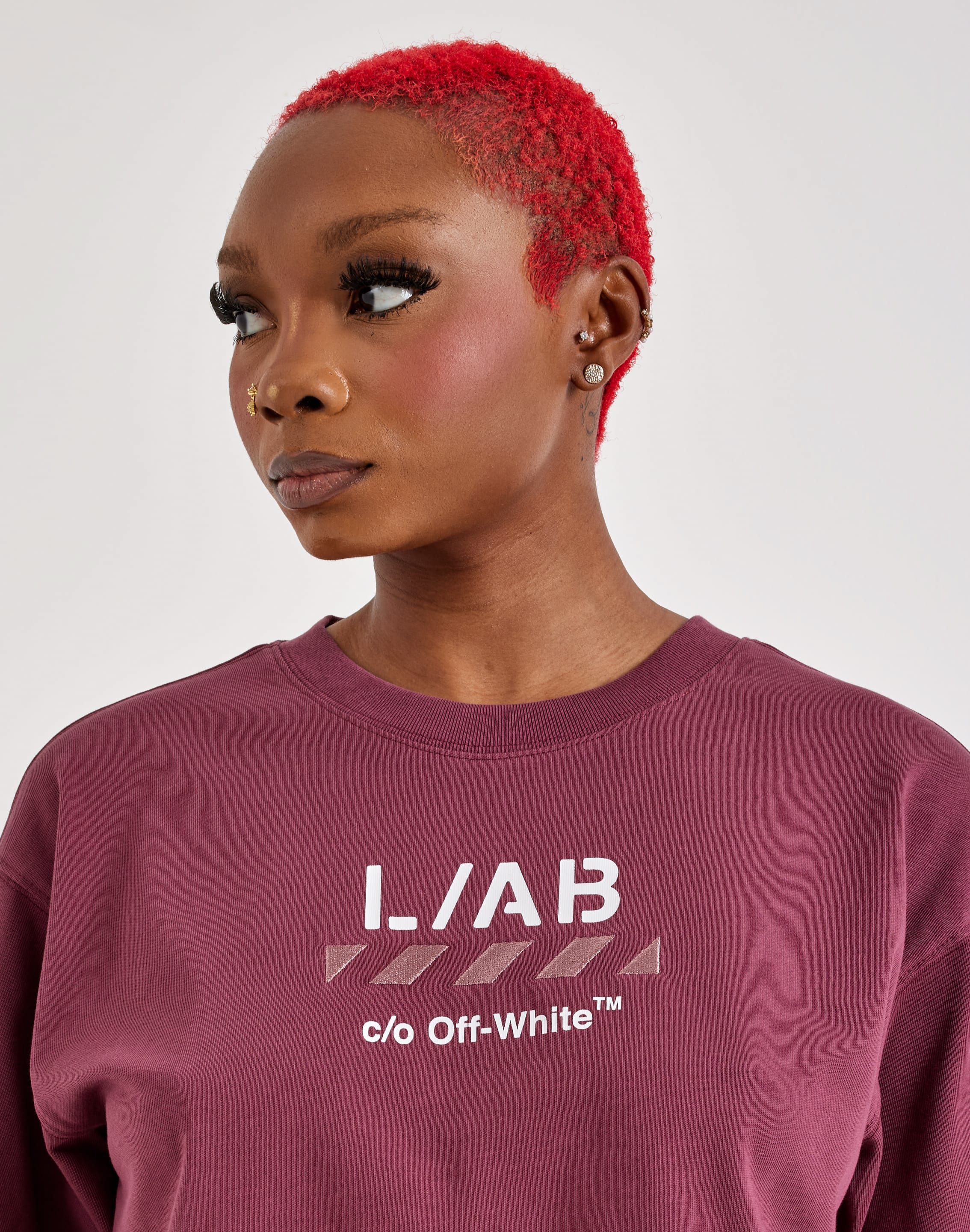 Photo of Off-White L/AB Cropped Graphic Tee