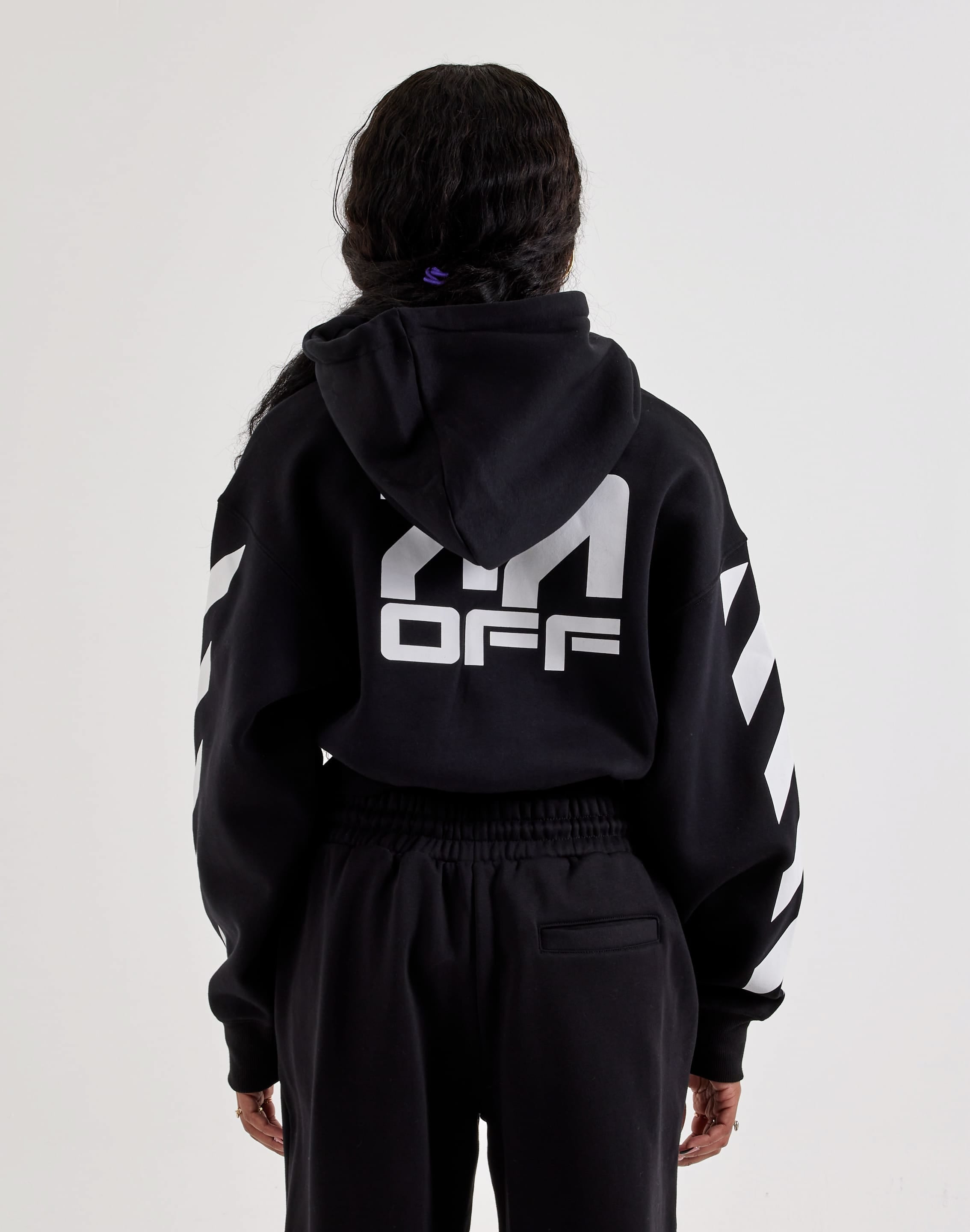 Off-White L/AB Cropped Fleece Hoodie, image 2 of 4