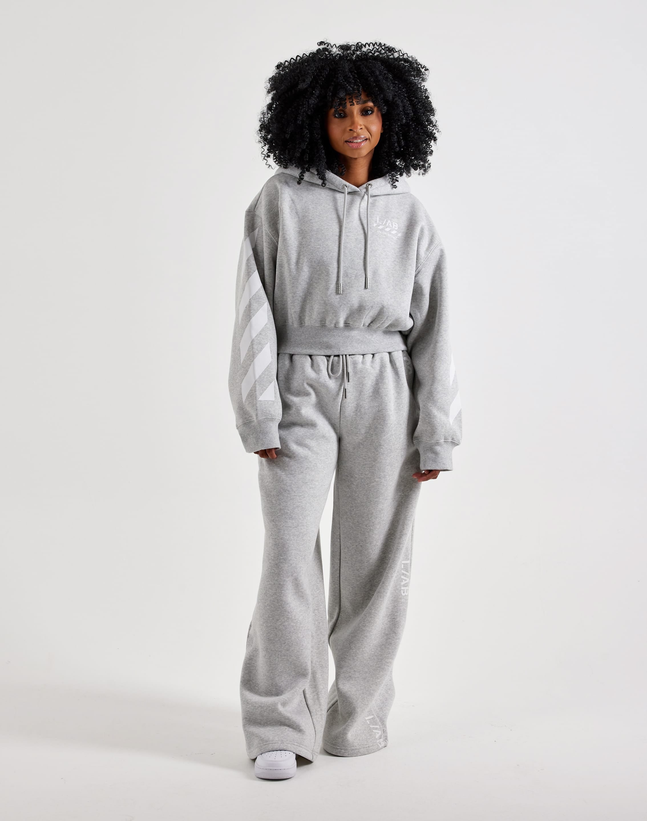 Photo of Off-White L/AB Cropped Fleece Hoodie