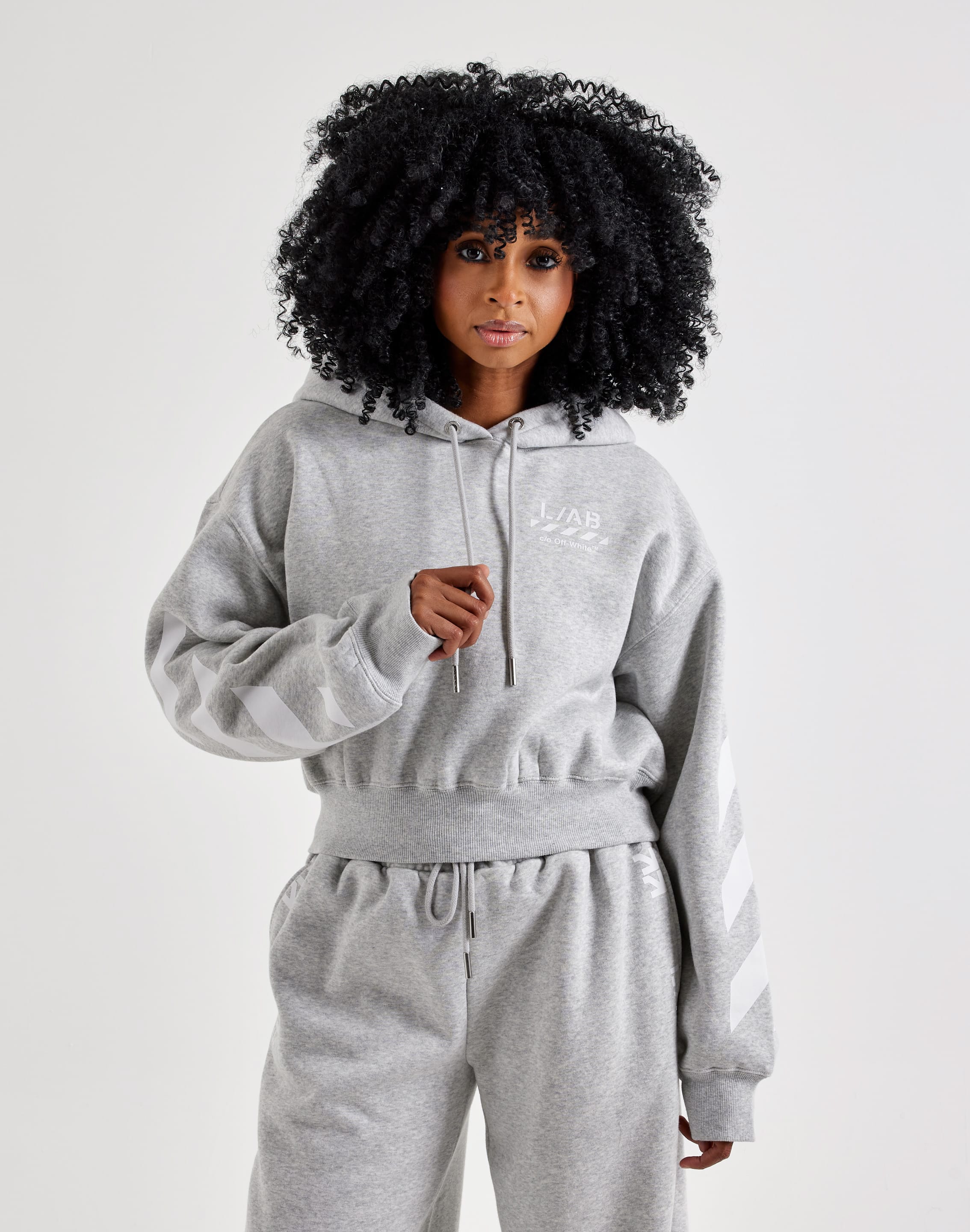 Photo of Off-White L/AB Cropped Fleece Hoodie