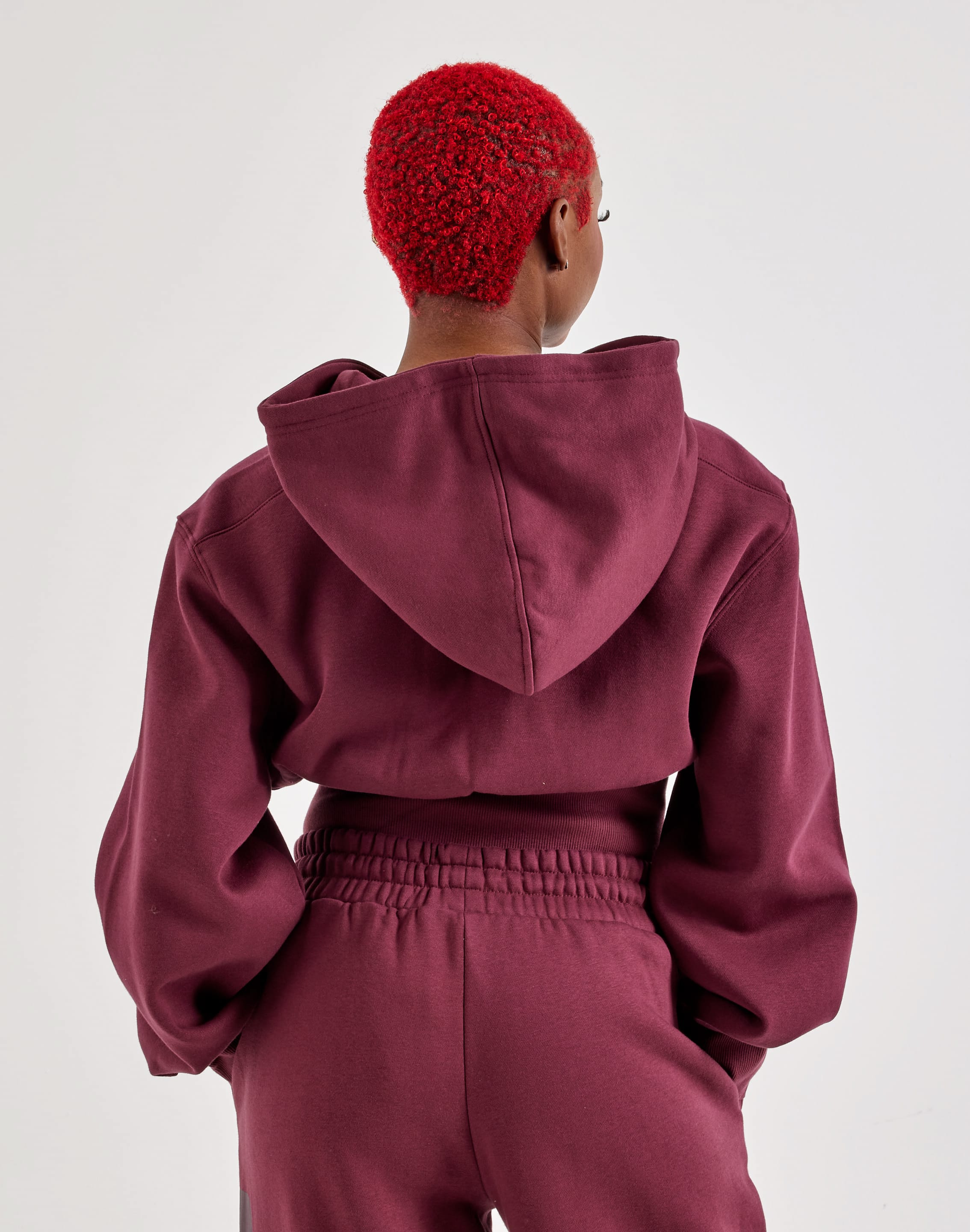 Off-White L/AB Cropped Boxy Full-Zip Fleece Hoodie, image 3 of 4