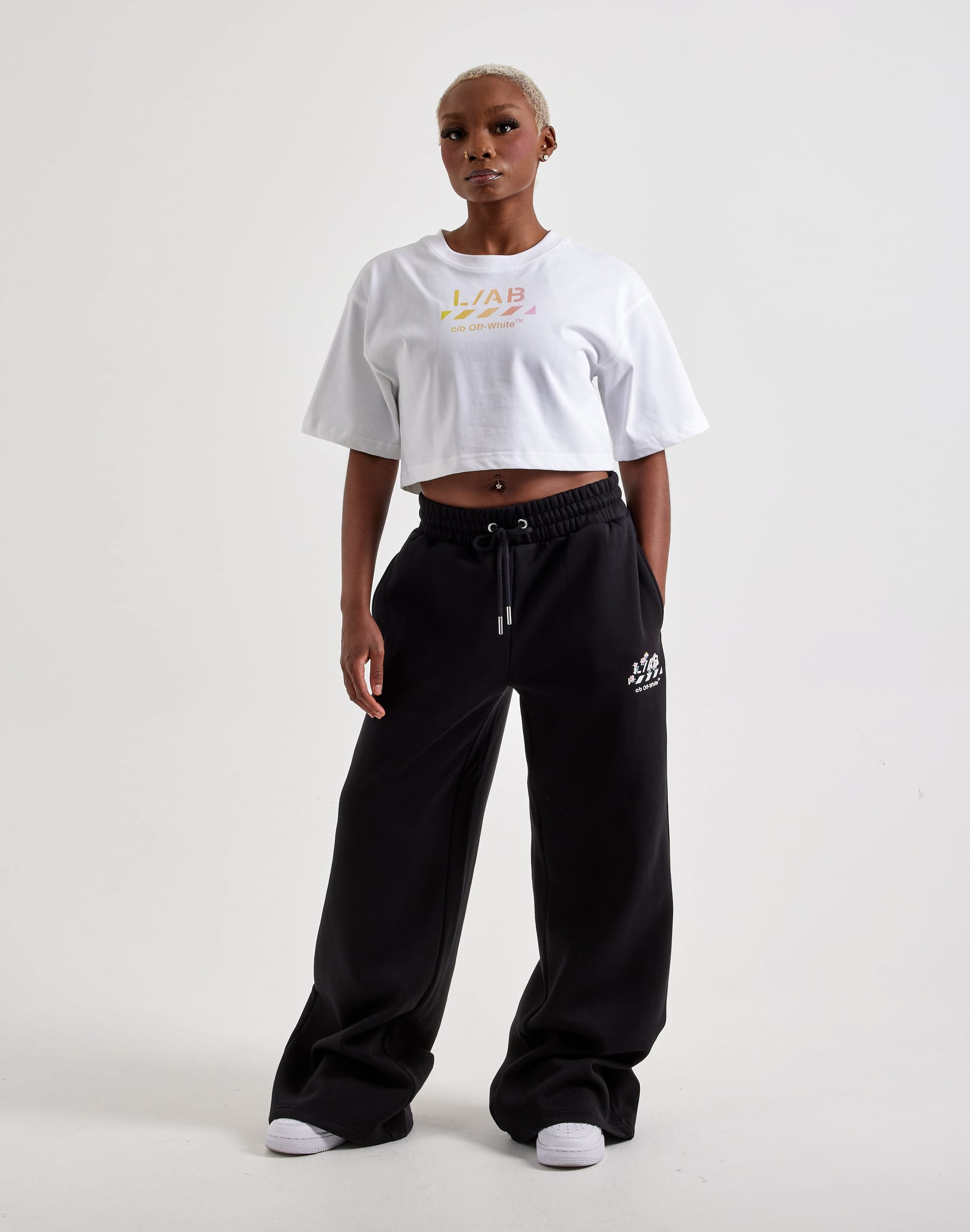 Photo of Off-White L/AB Floral Wide Leg Fleece Pants