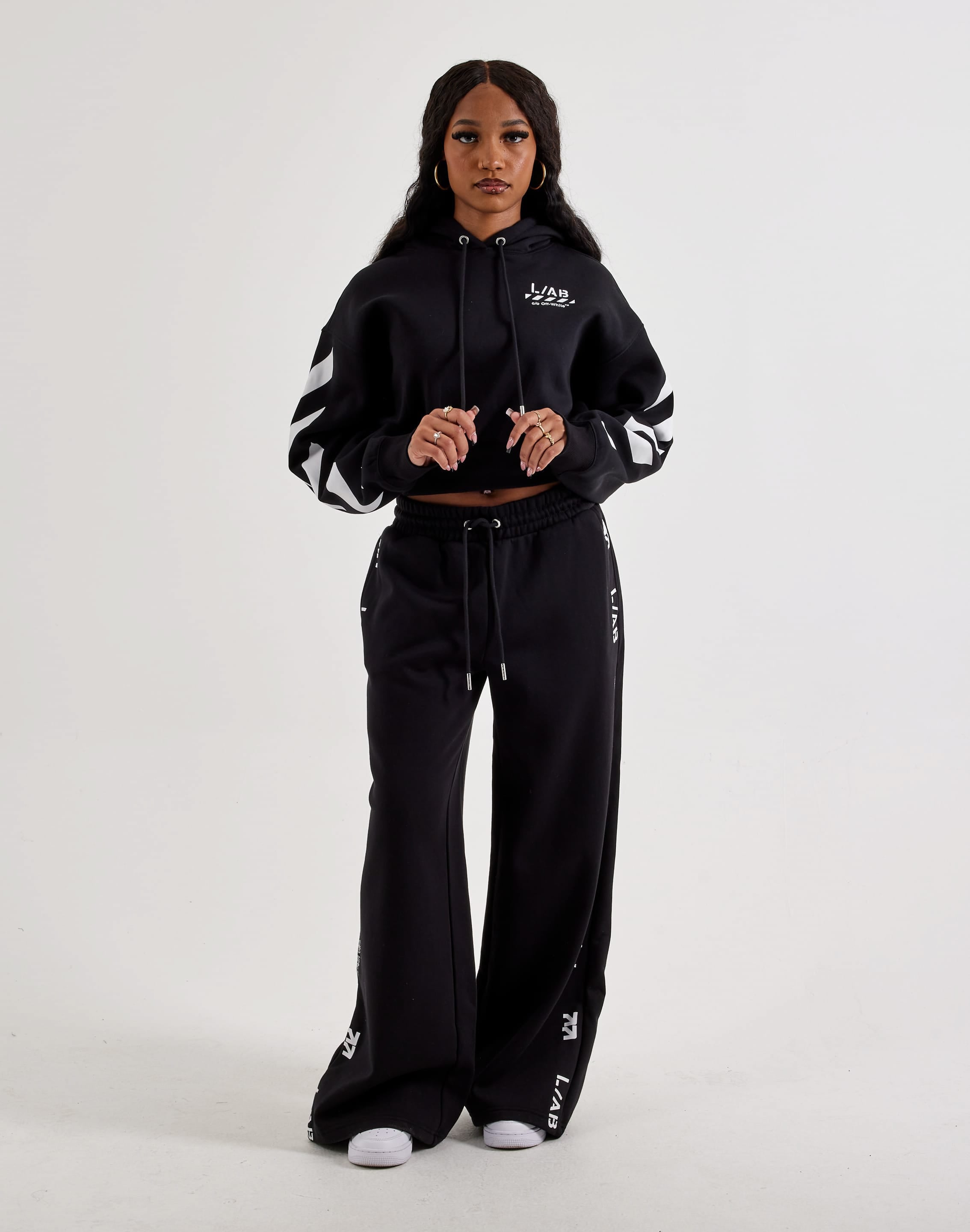 Off-White L/AB Wide-Leg Fleece Sweatpants, image 4 of 4