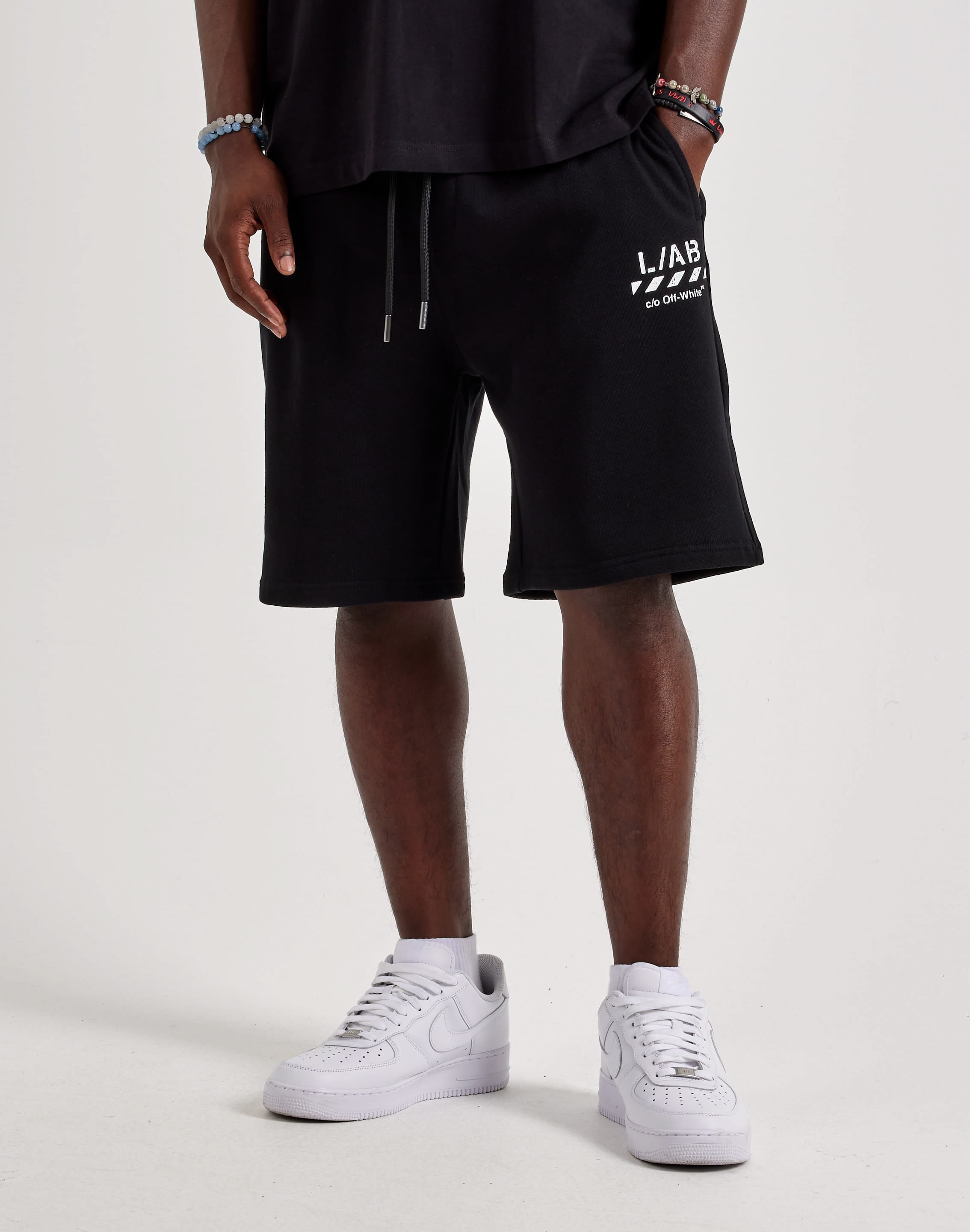 Photo of Off-White L/AB Diagonal Fleece Shorts