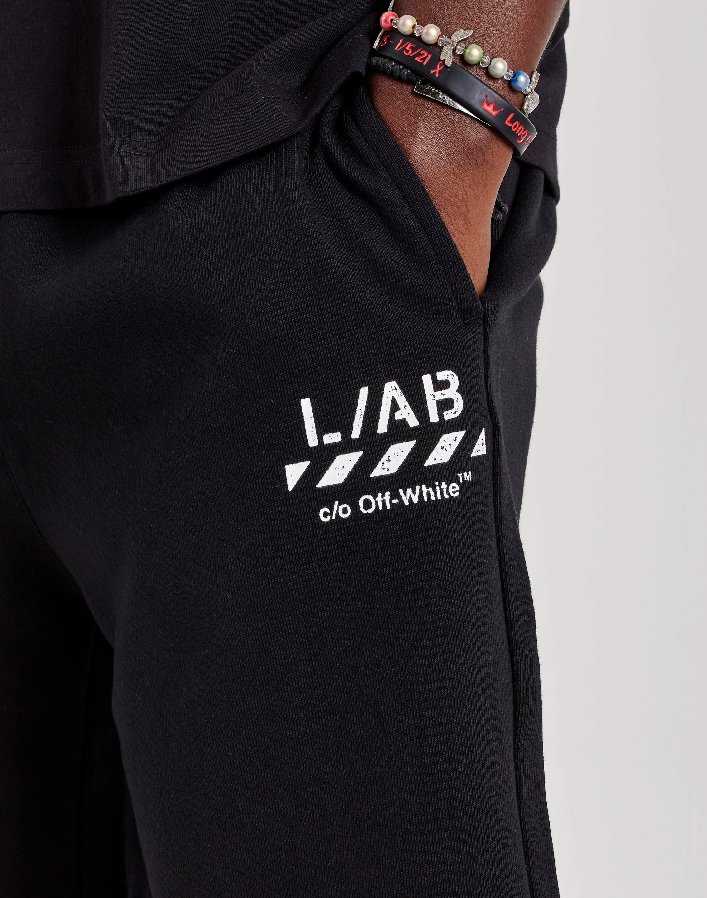 Photo of Off-White L/AB Diagonal Fleece Shorts