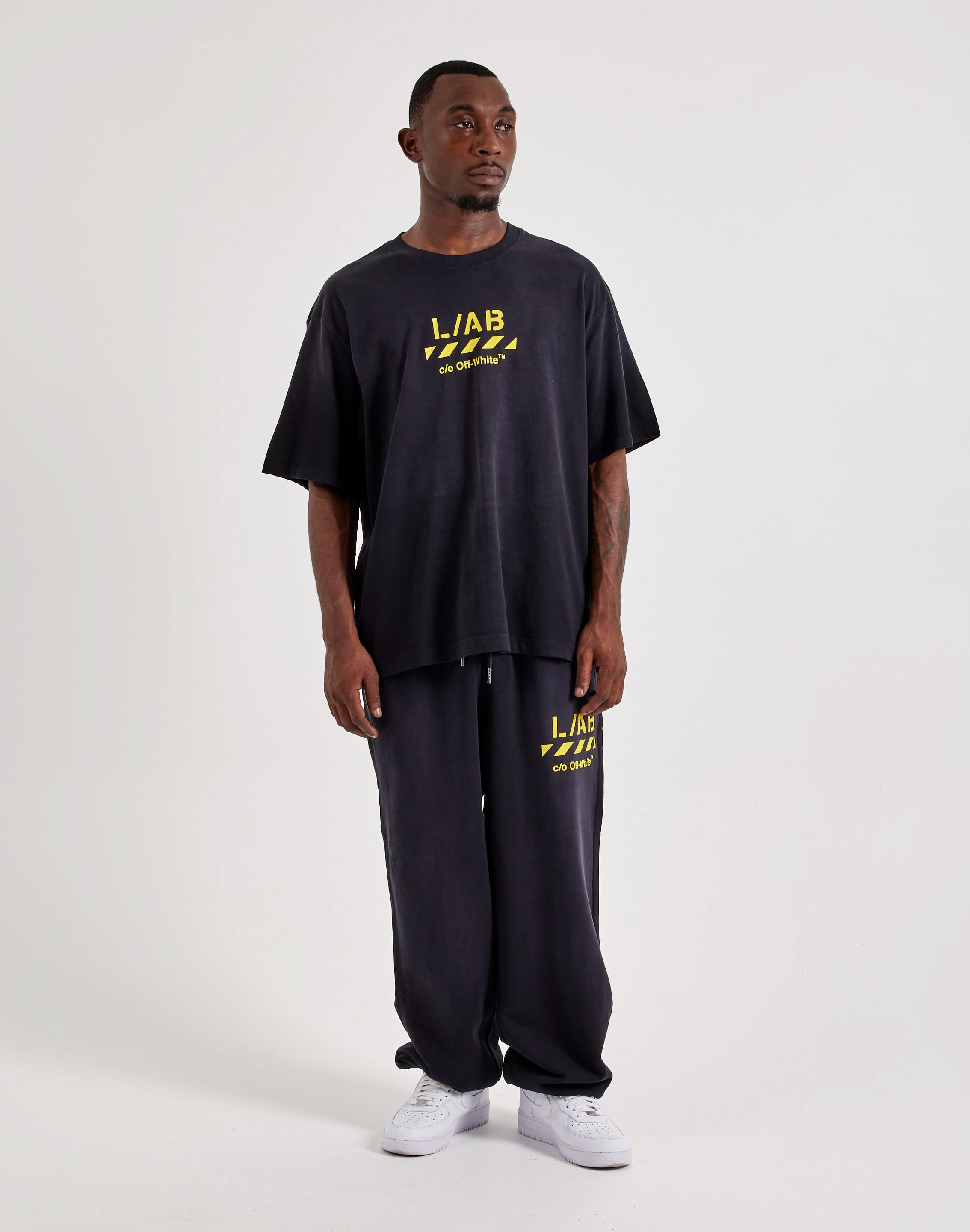Photo of Off-White L/AB Diagonal Fleece Joggers