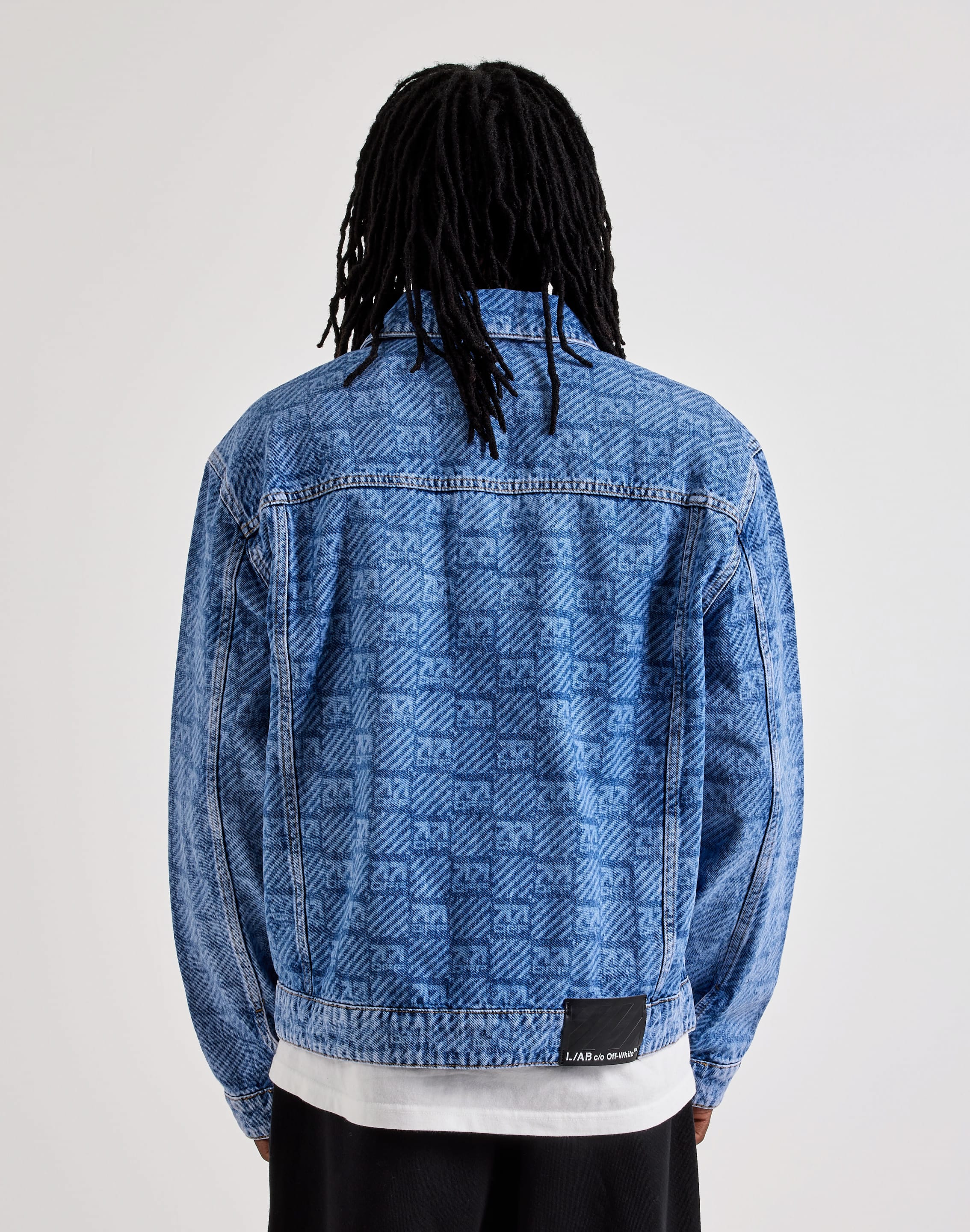 Photo of Off-White L/AB Allover Print Denim Jacket