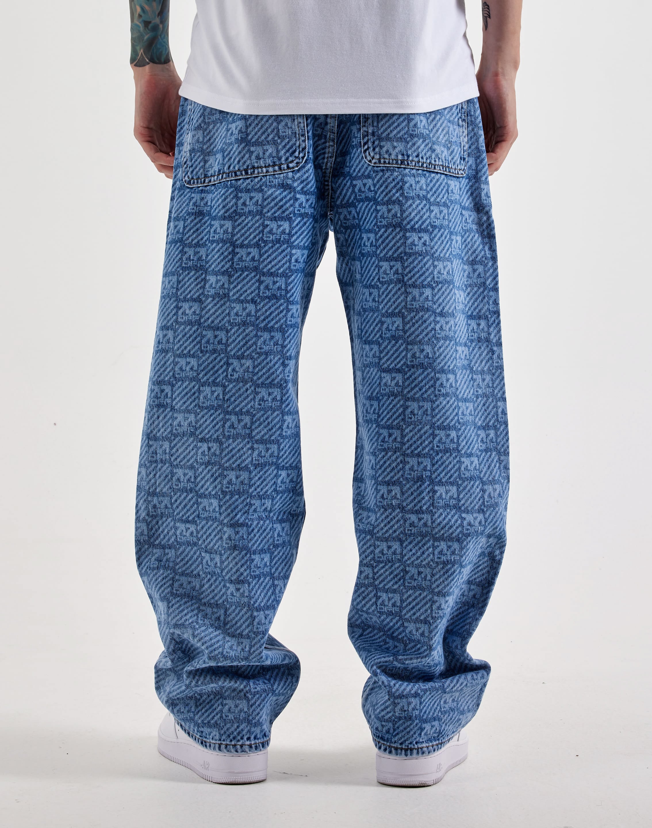 Photo of Off-White L/AB Allover Print Relaxed Denim Jeans