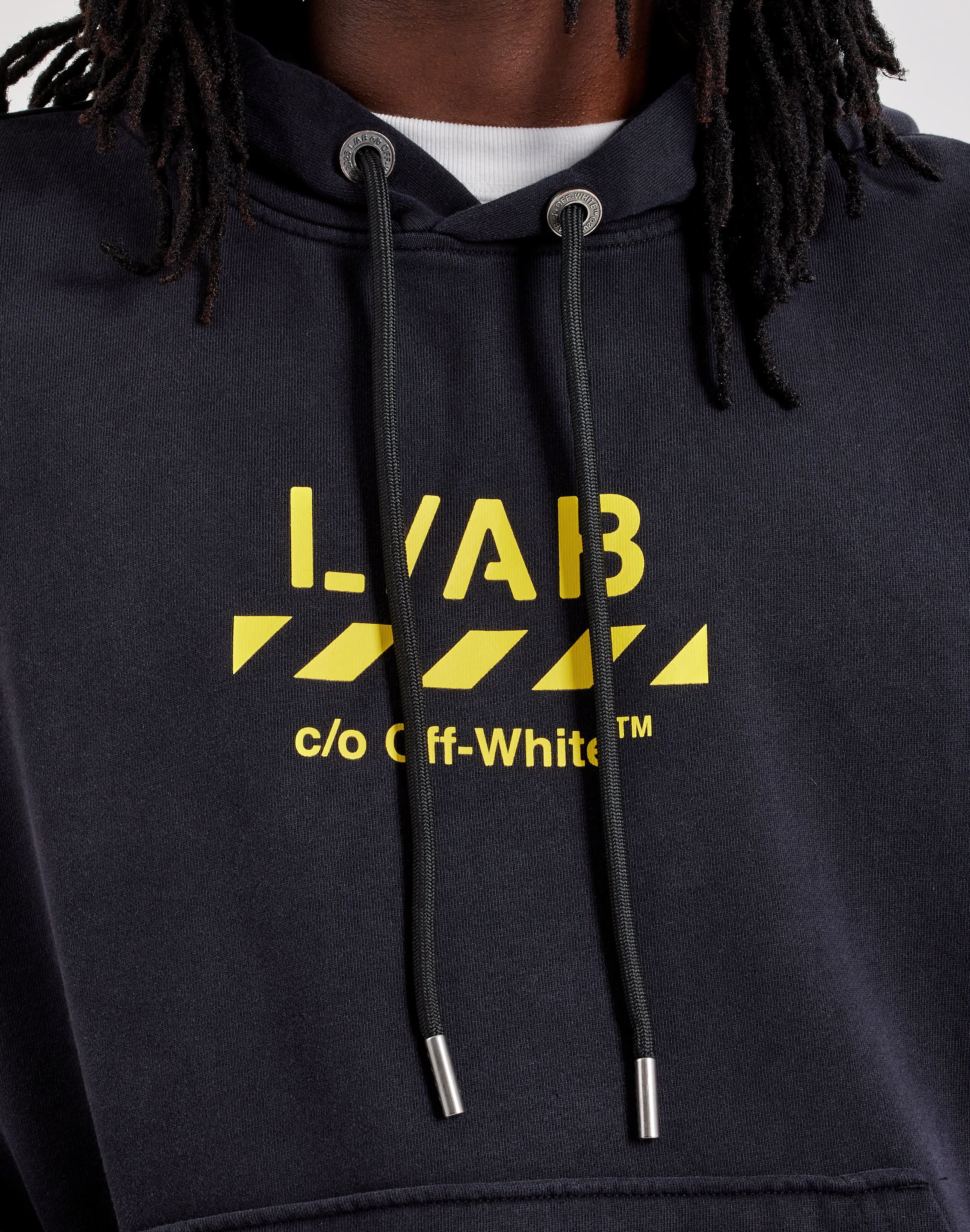 Photo of Off-White L/AB Diagonal Washed Fleece Hoodie