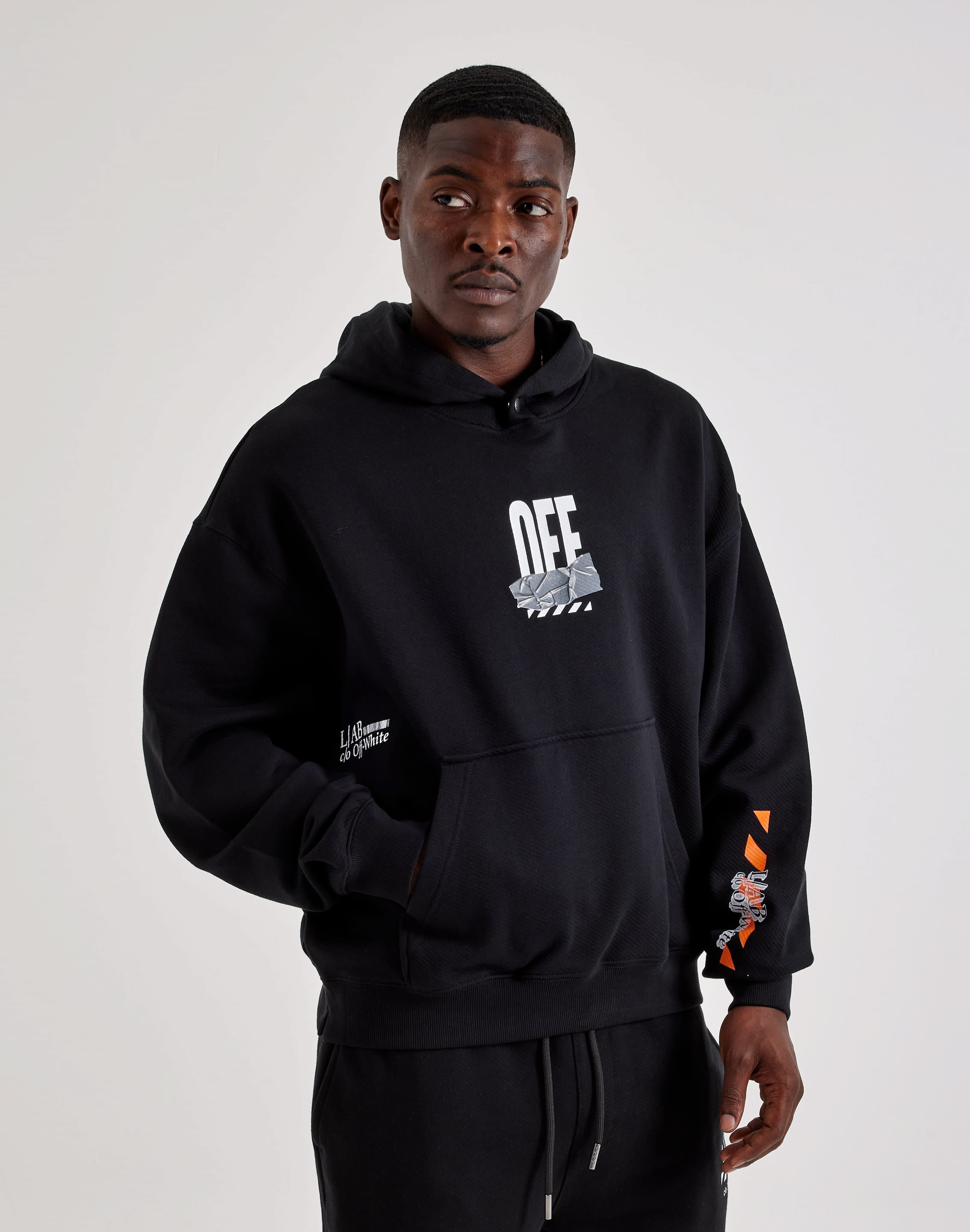 Photo of Off-White L/AB Duct Tape Fleece Hoodie