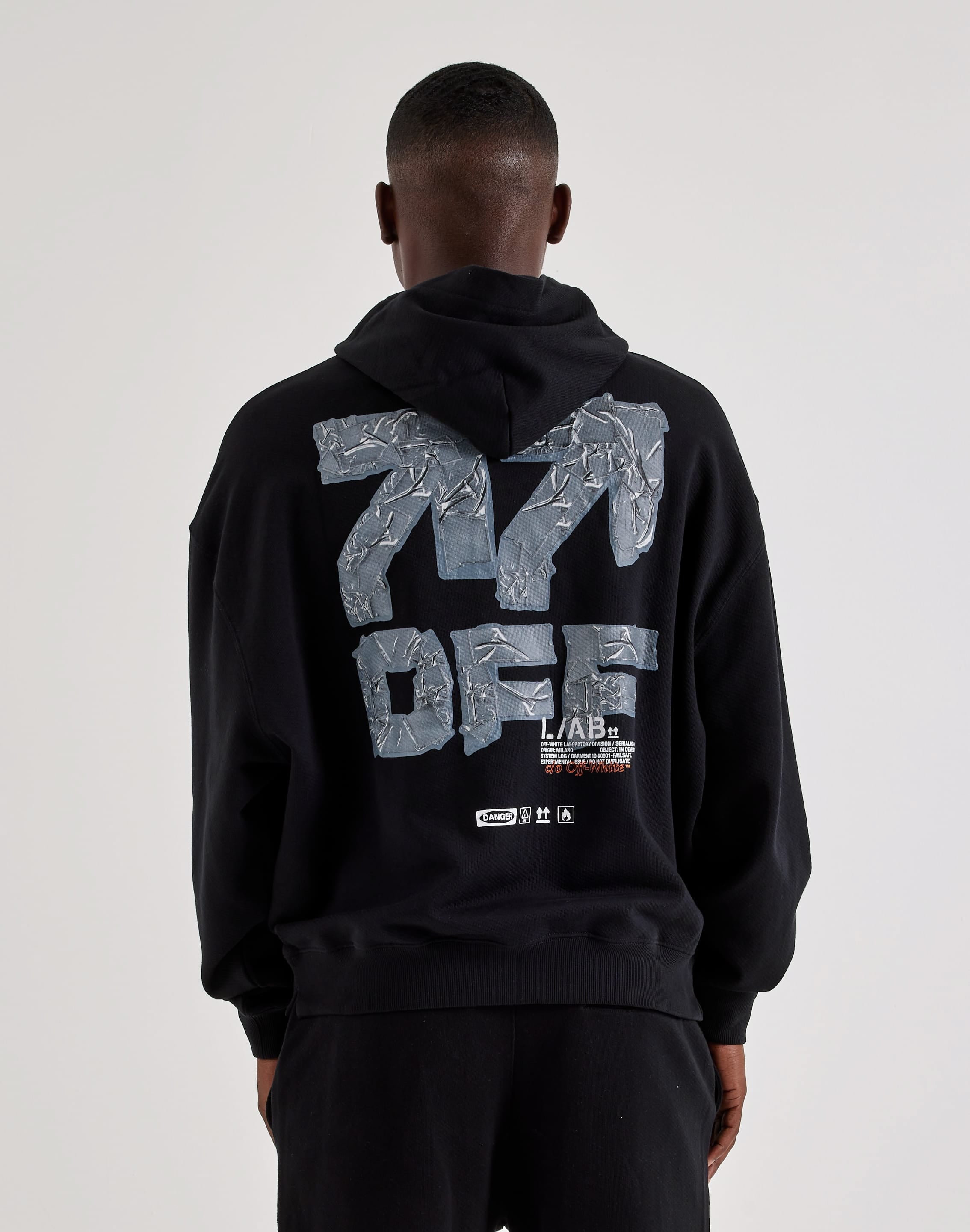 Photo of Off-White L/AB Duct Tape Fleece Hoodie