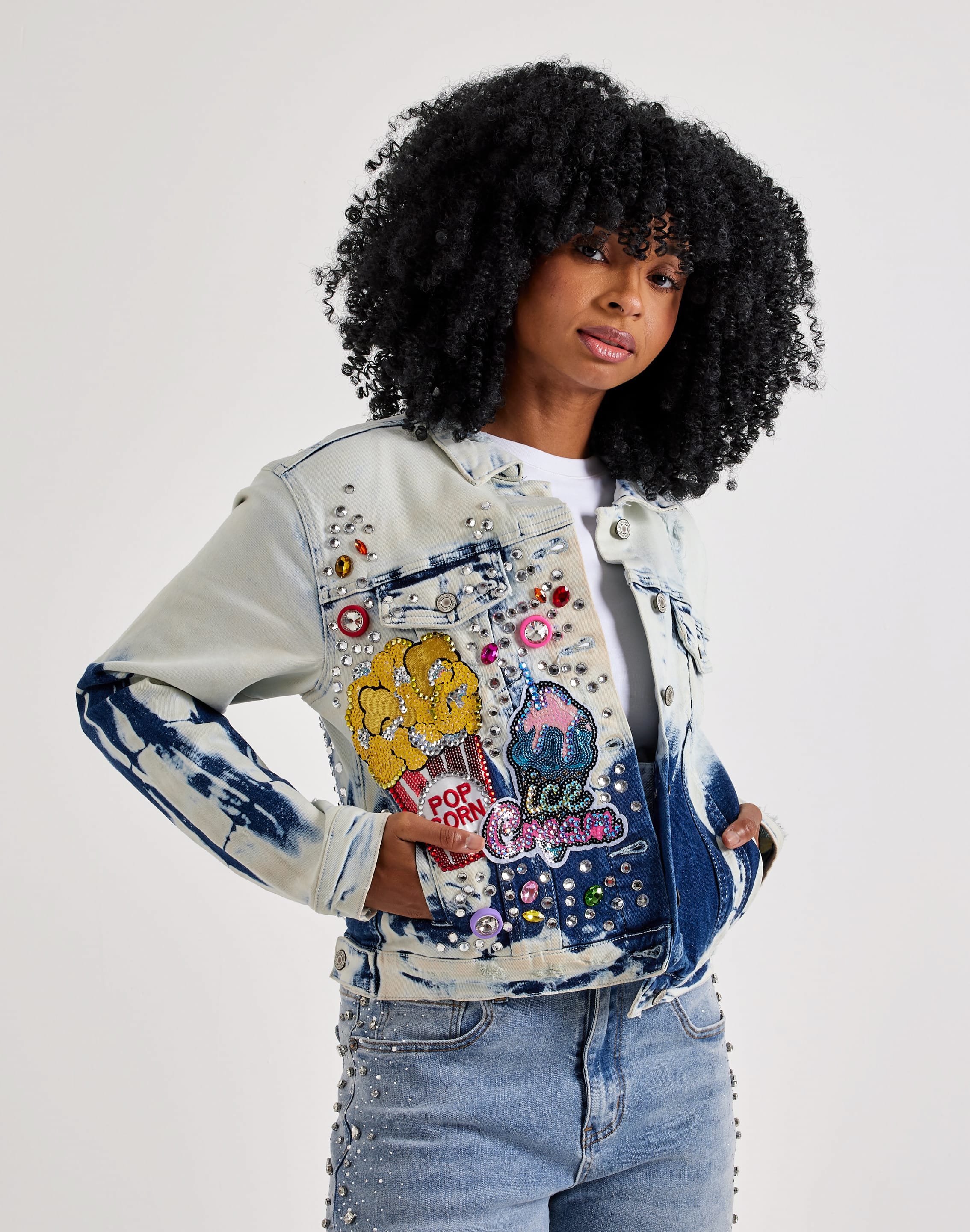 Photo of Kosturakis Crafts Love & Peace Denim Jacket