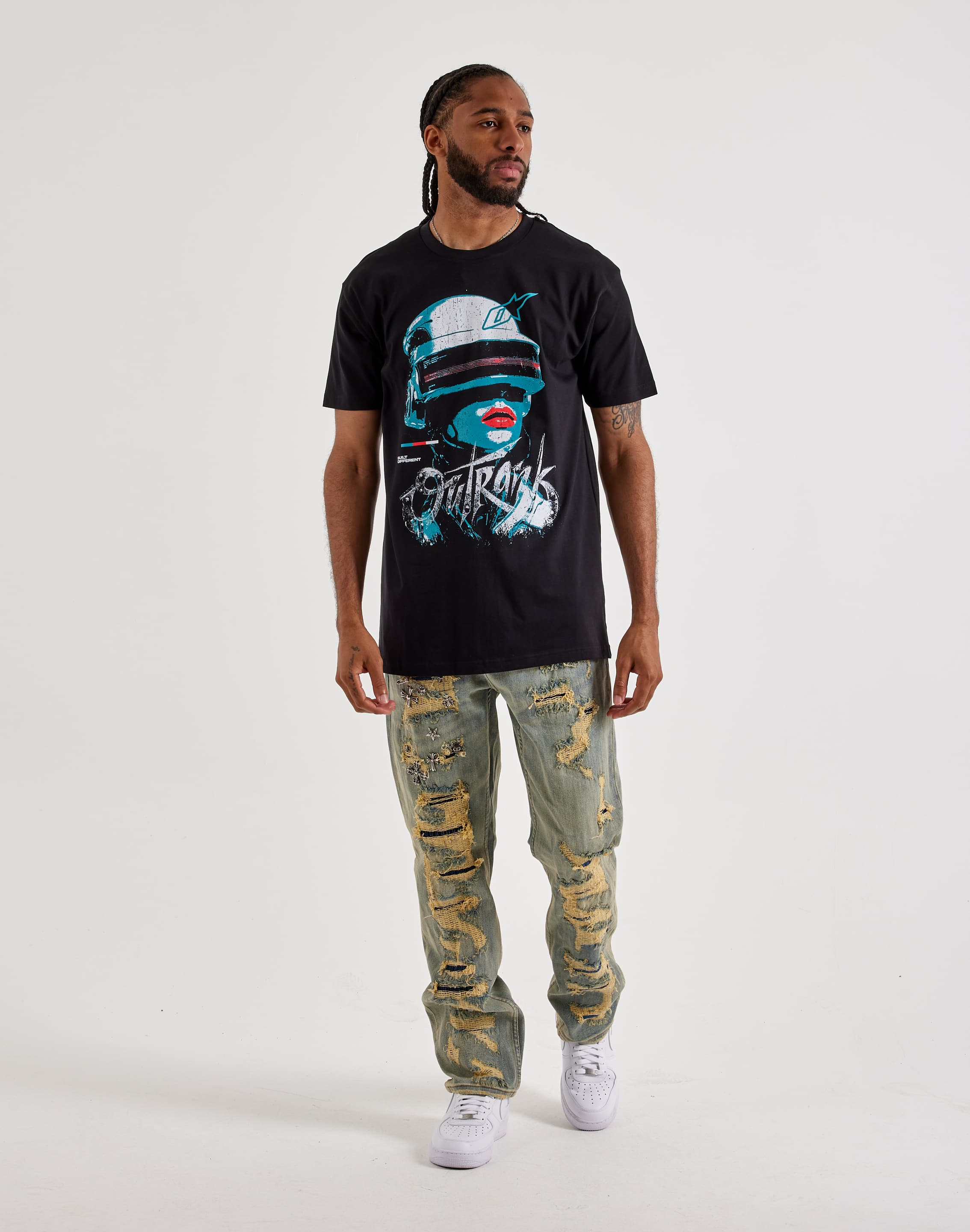 Photo of Outrank Futuristic Helmet Graphic Tee