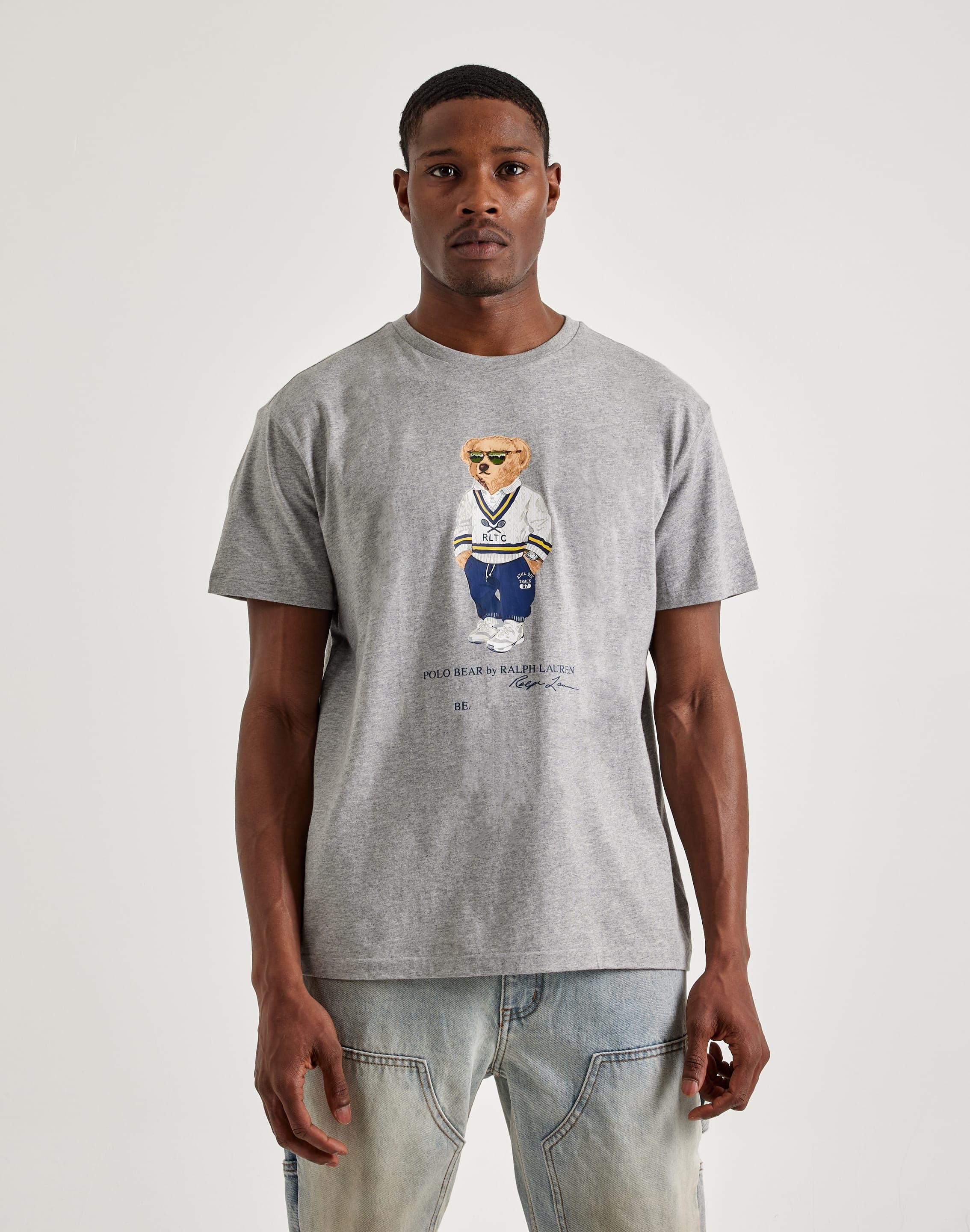 Mens Tshirt Gray Ralph Lauren Shirt Polo Ralph Lauren Polo Bear