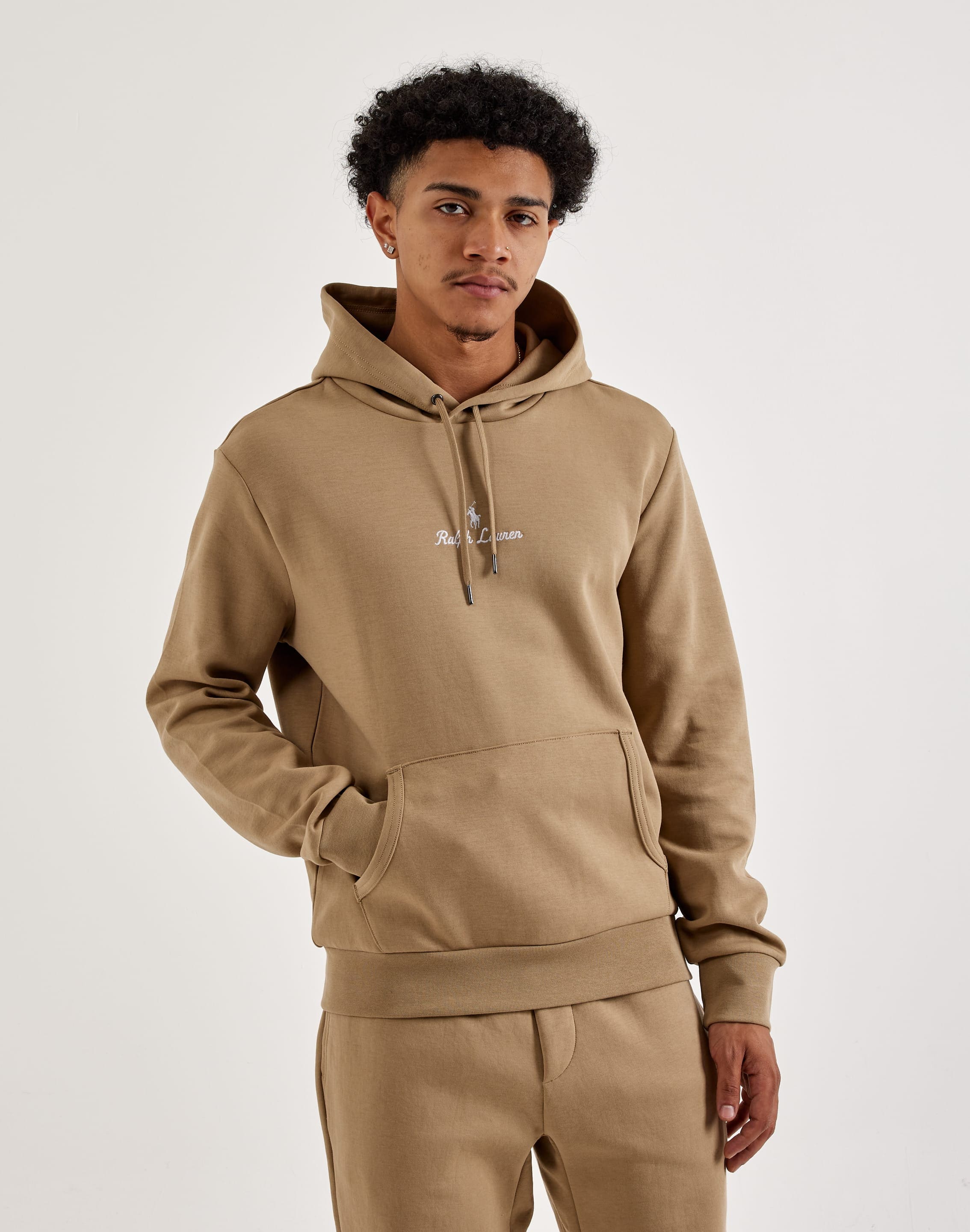 Polo Ralph Lauren Logo Double-Knit Fleece Hoodie – DTLR