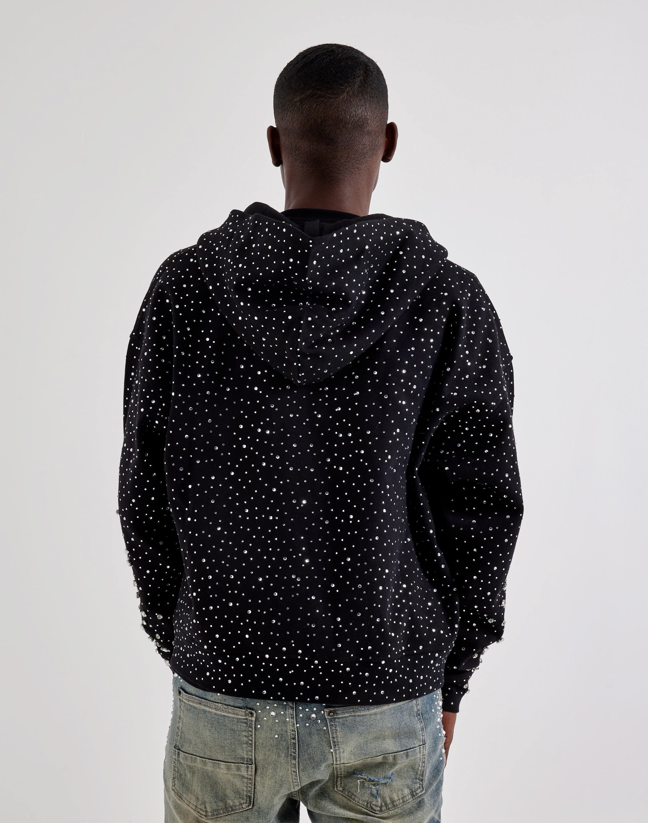 Preme Allover Rhinestone Full-Zip Fleece Hoodie – DTLR