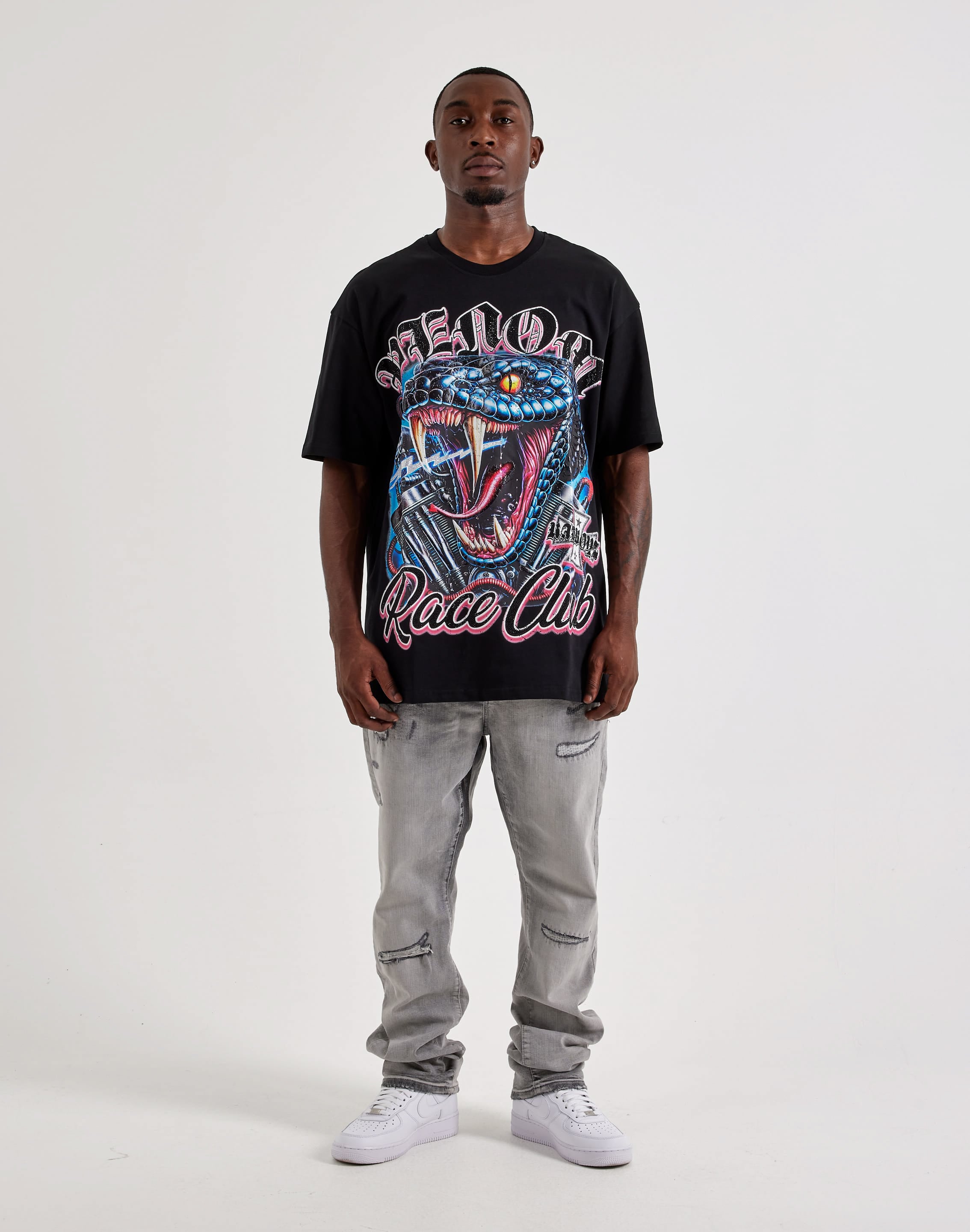 Photo of Preme Slim Distressed Denim Jeans
