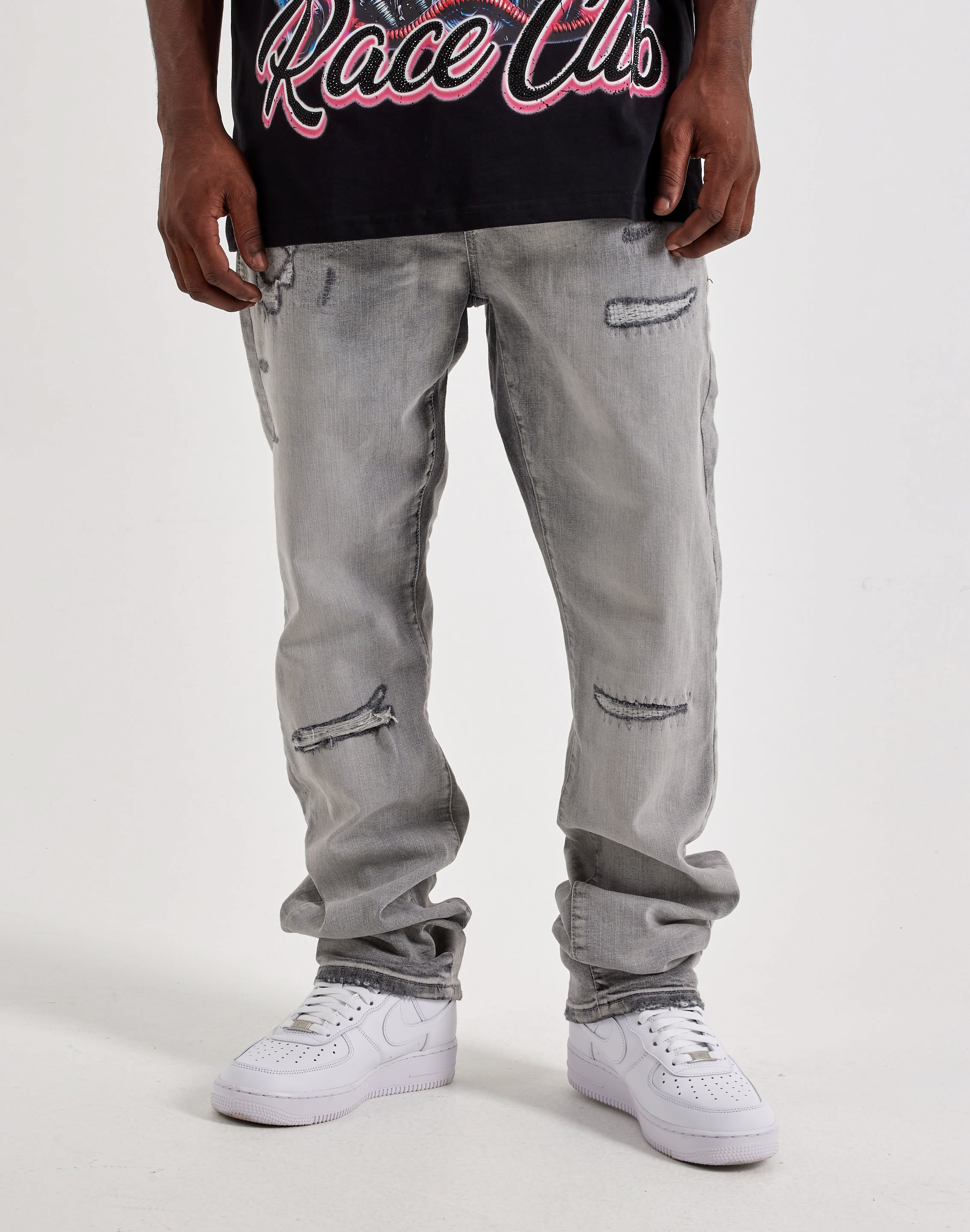 Photo of Preme Slim Distressed Denim Jeans