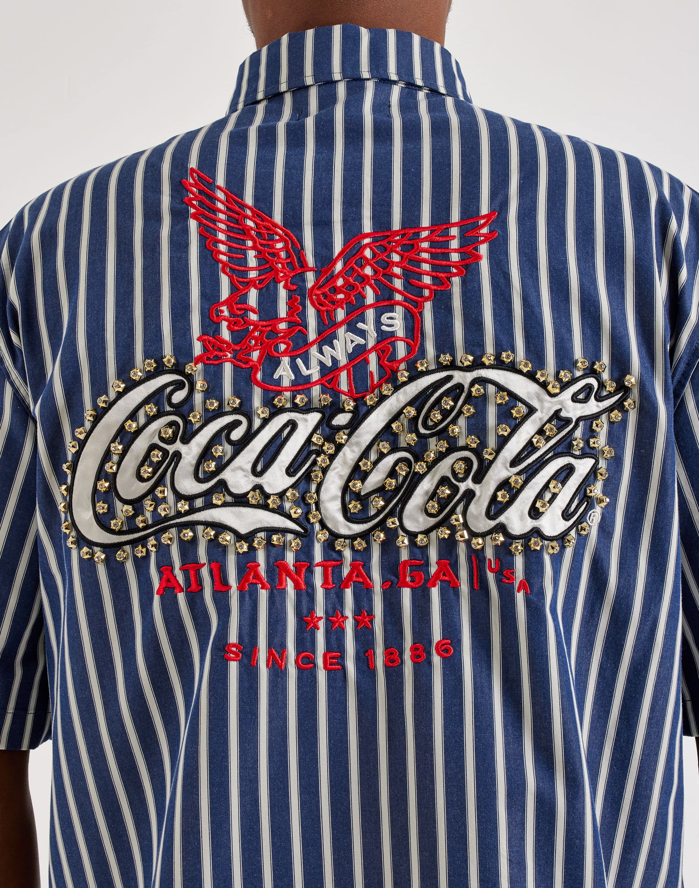 coca cola dress shirt Vintage 80s Coca Cola Worker Shirt Medium Patch Coca Cola Hickory Button Down Shirt Coca Cola Carbonated Drink Coke Workwear Oxford Size M